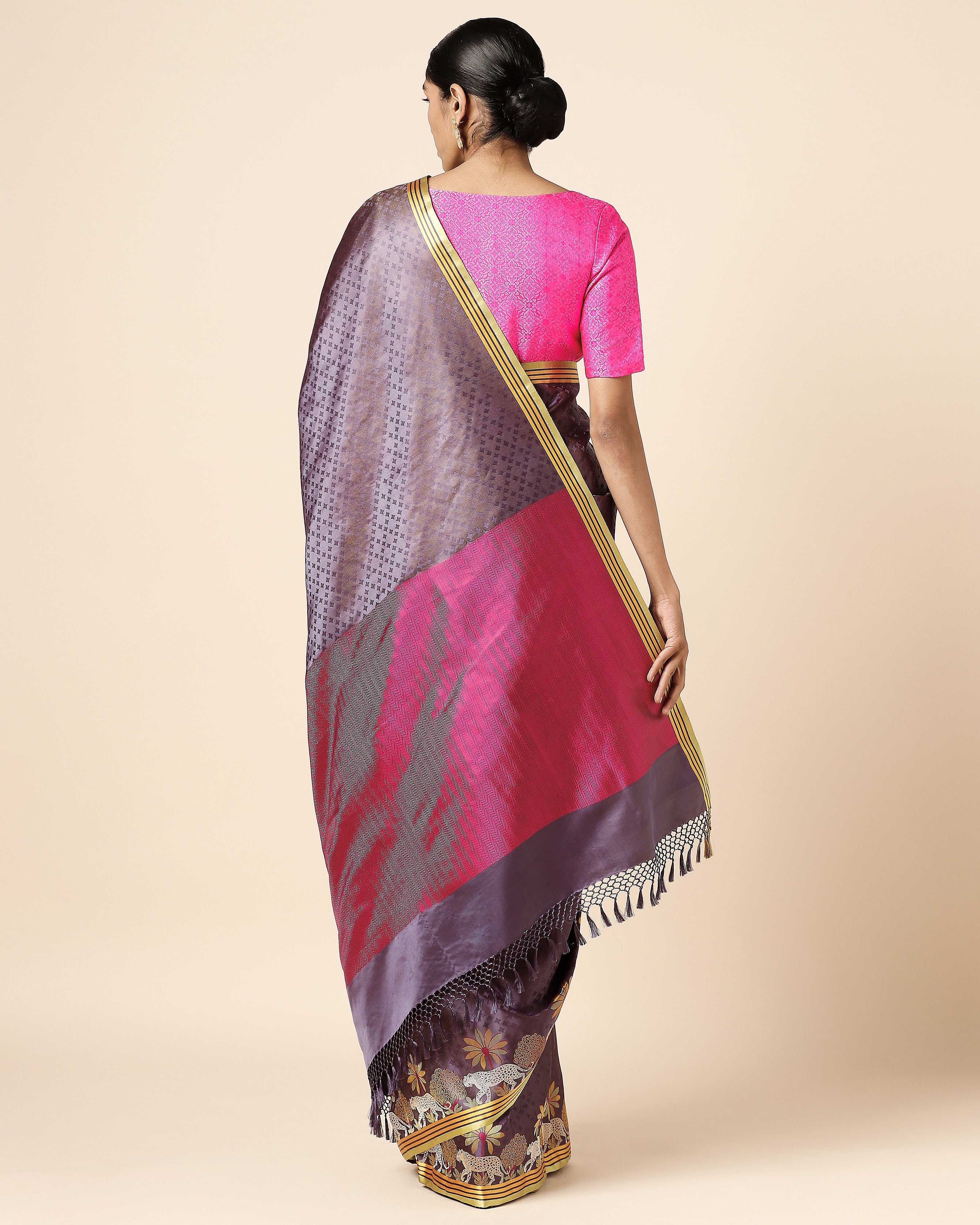 Minha Banarasi Tanchoi And Kadwa Silk Saree