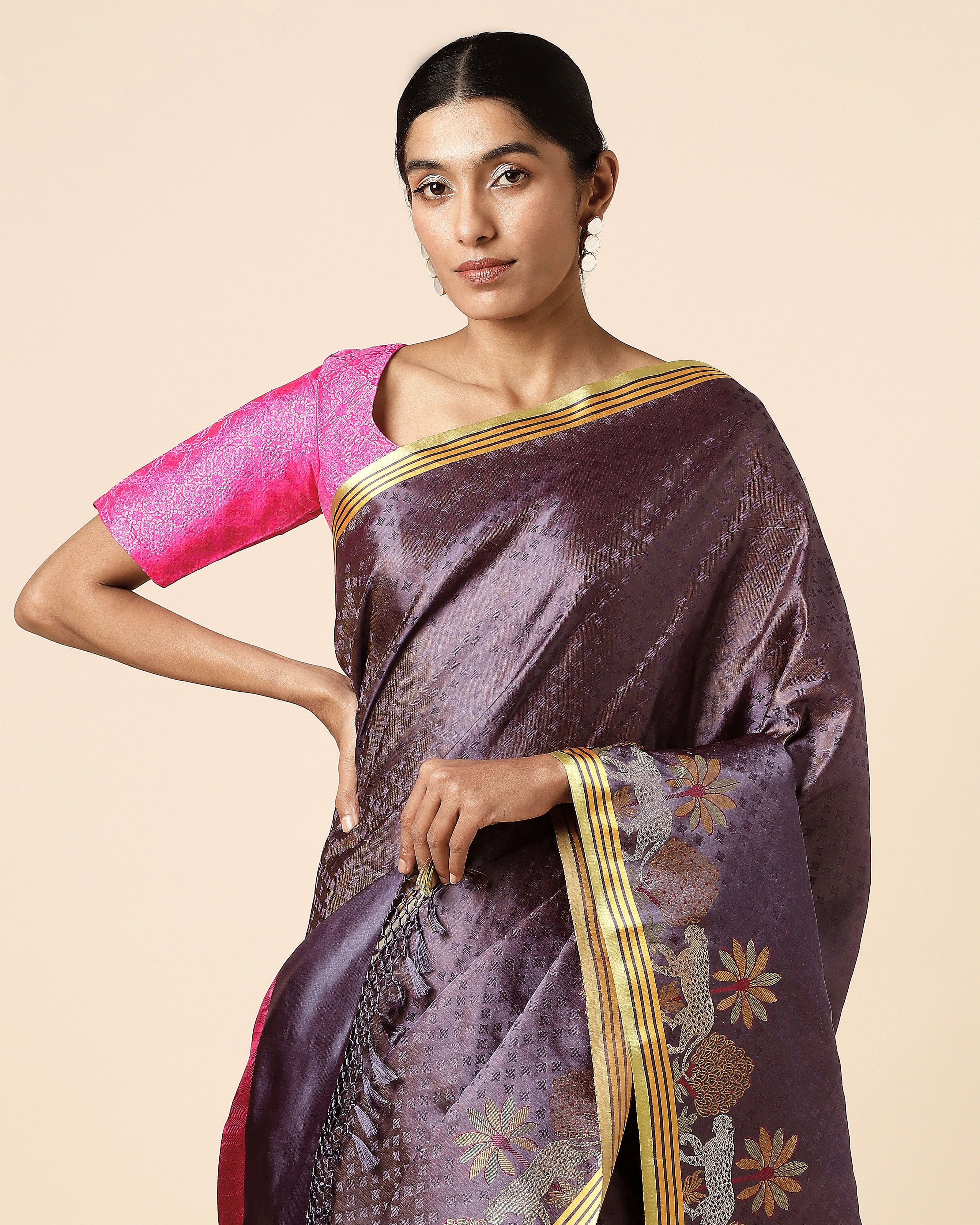 Minha Banarasi Tanchoi And Kadwa Silk Saree