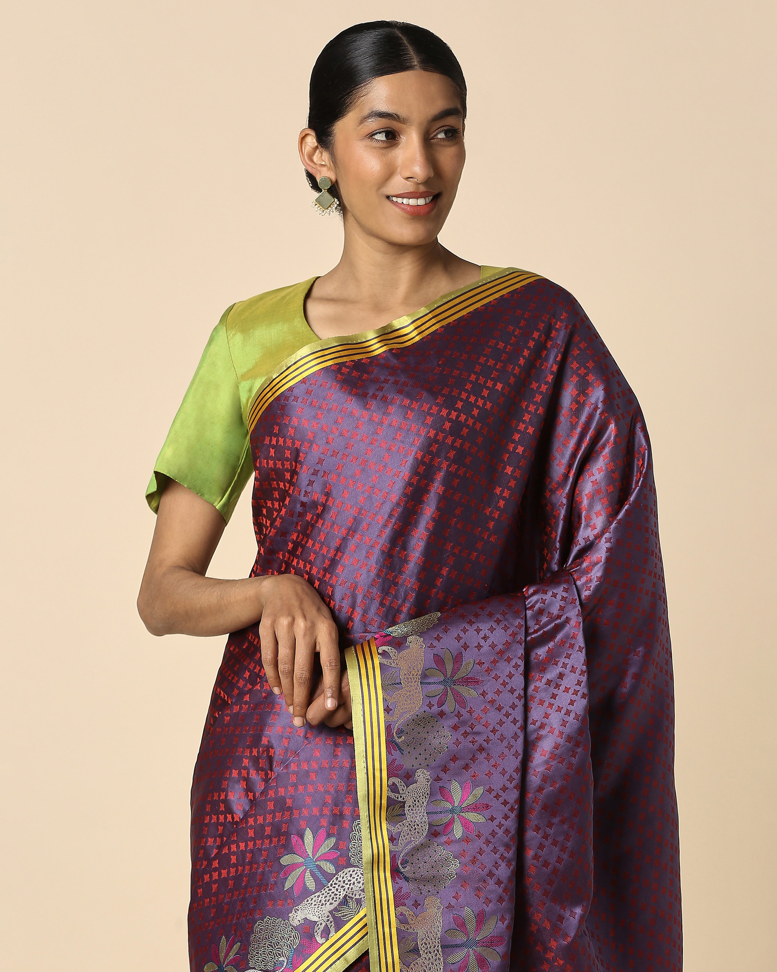 Minha Banarasi Tanchoi And Kadwa Silk Saree
