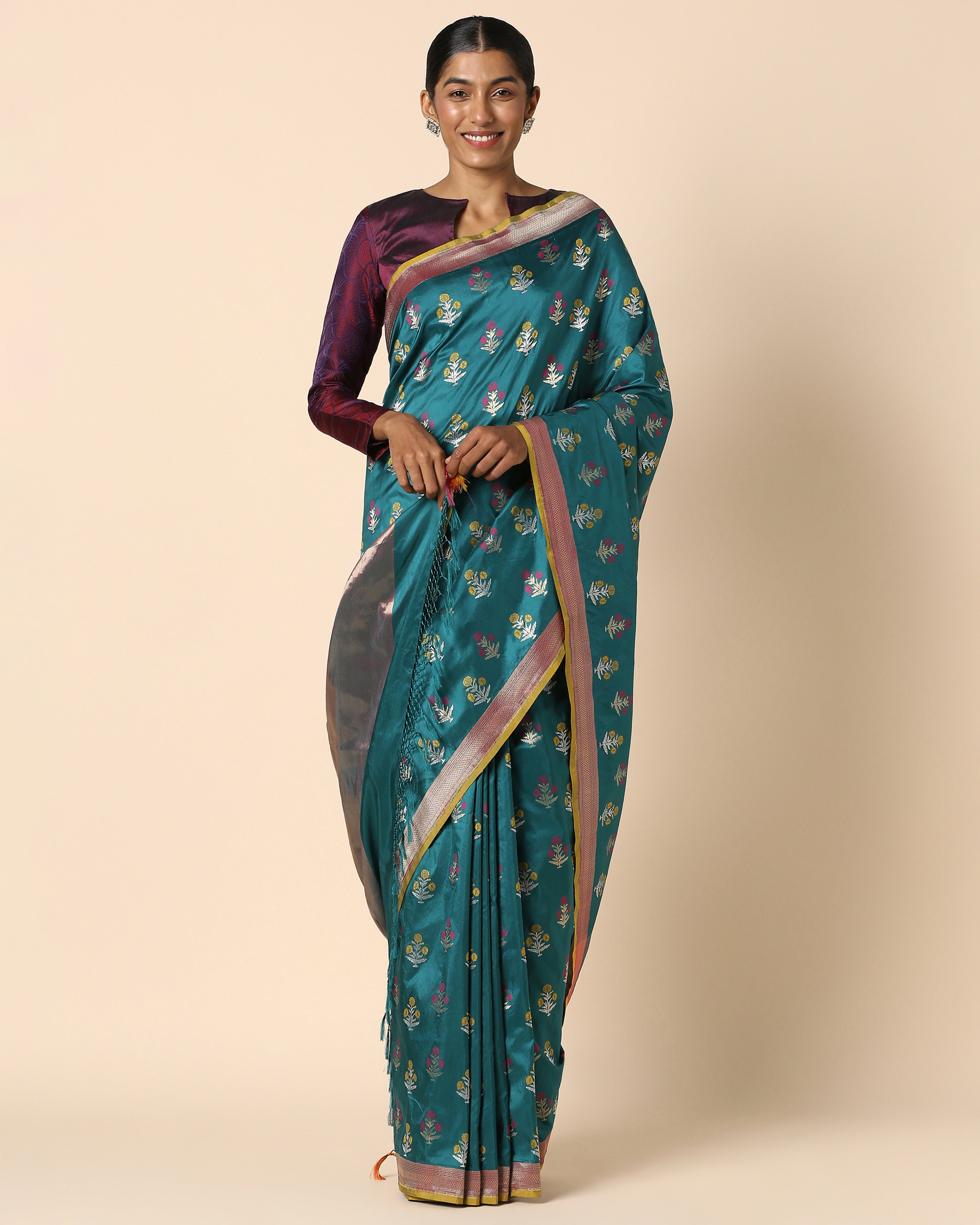 Inayah Banarasi Cutwork Silk Saree