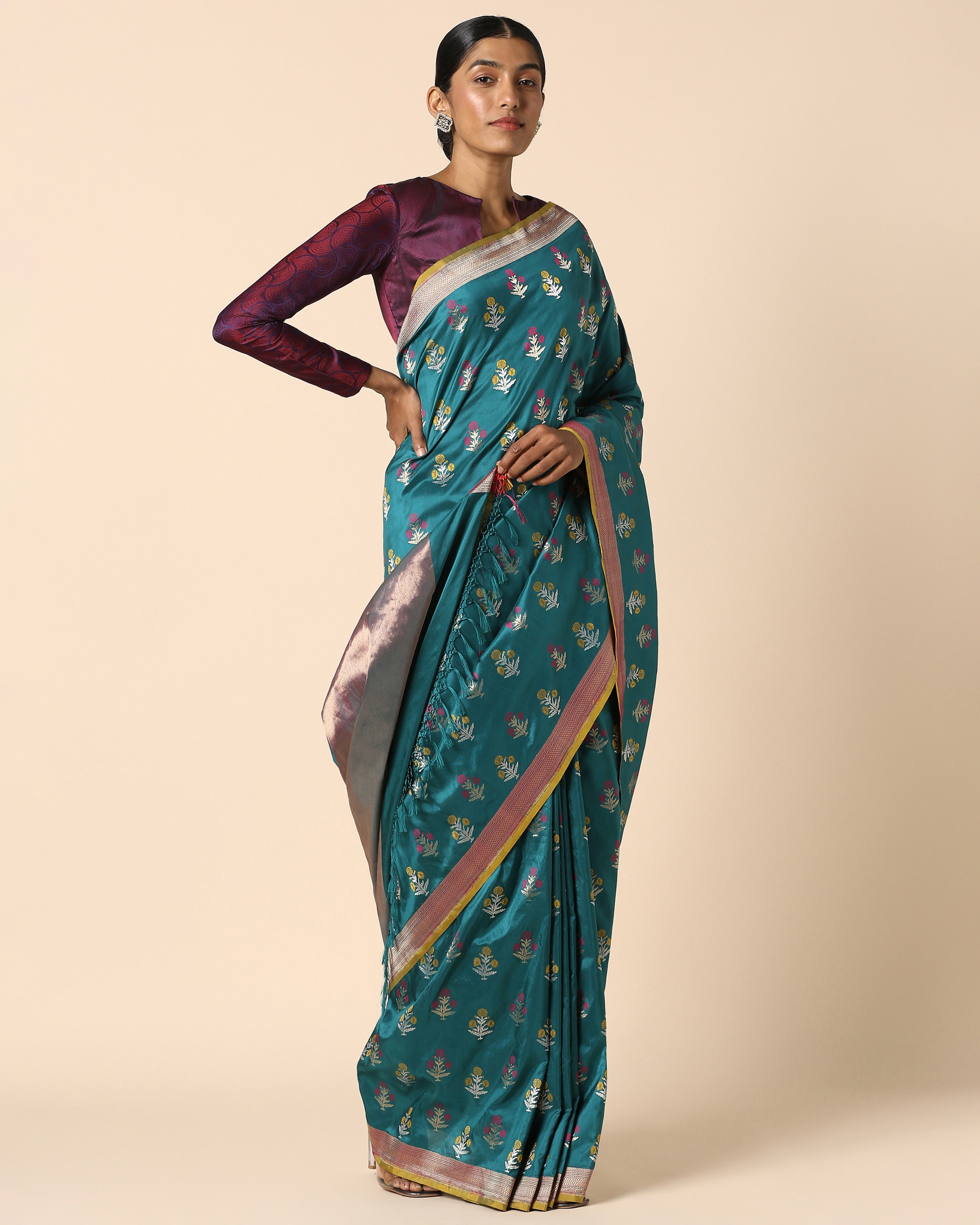 Inayah Banarasi Cutwork Silk Saree