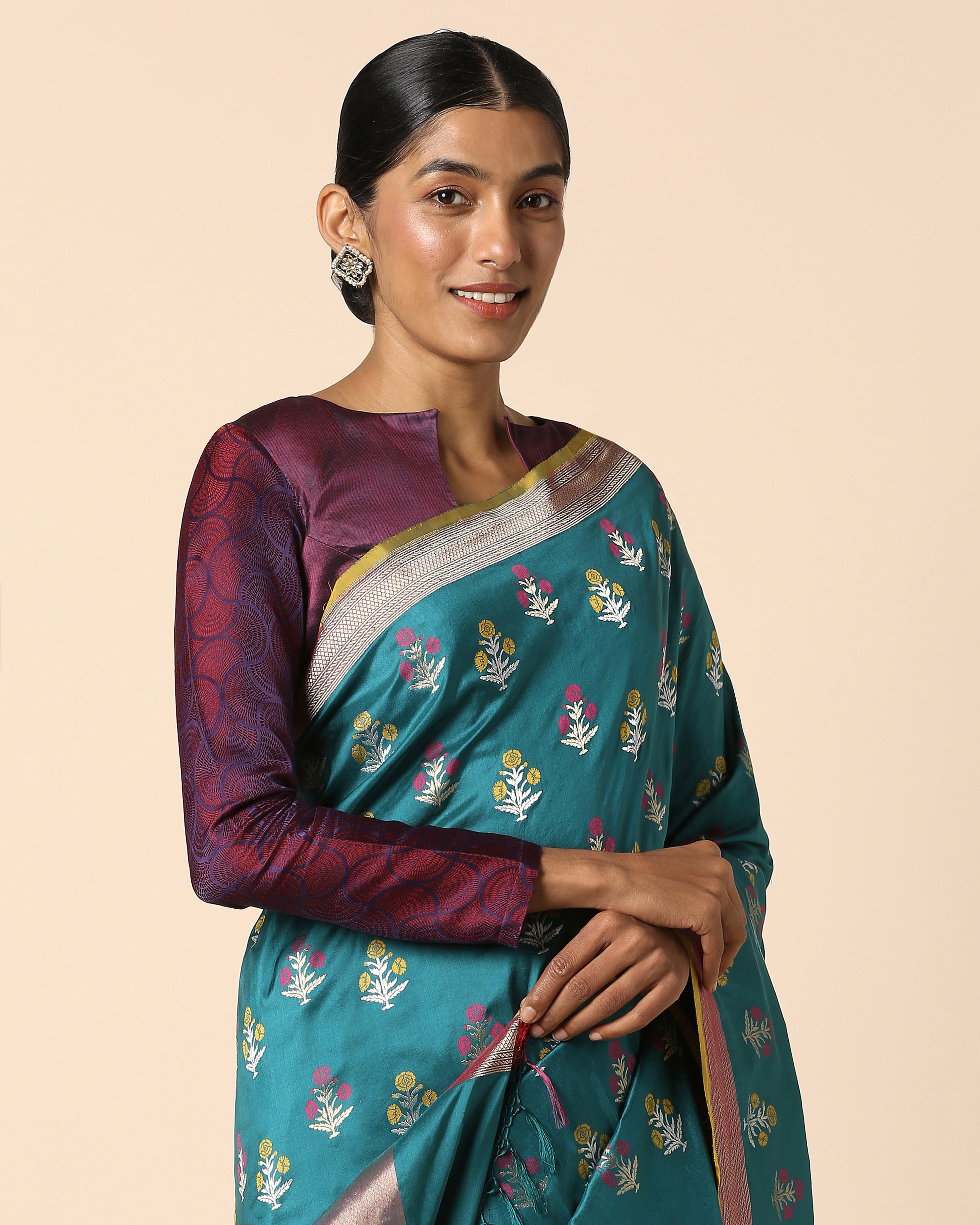 Inayah Banarasi Cutwork Silk Saree