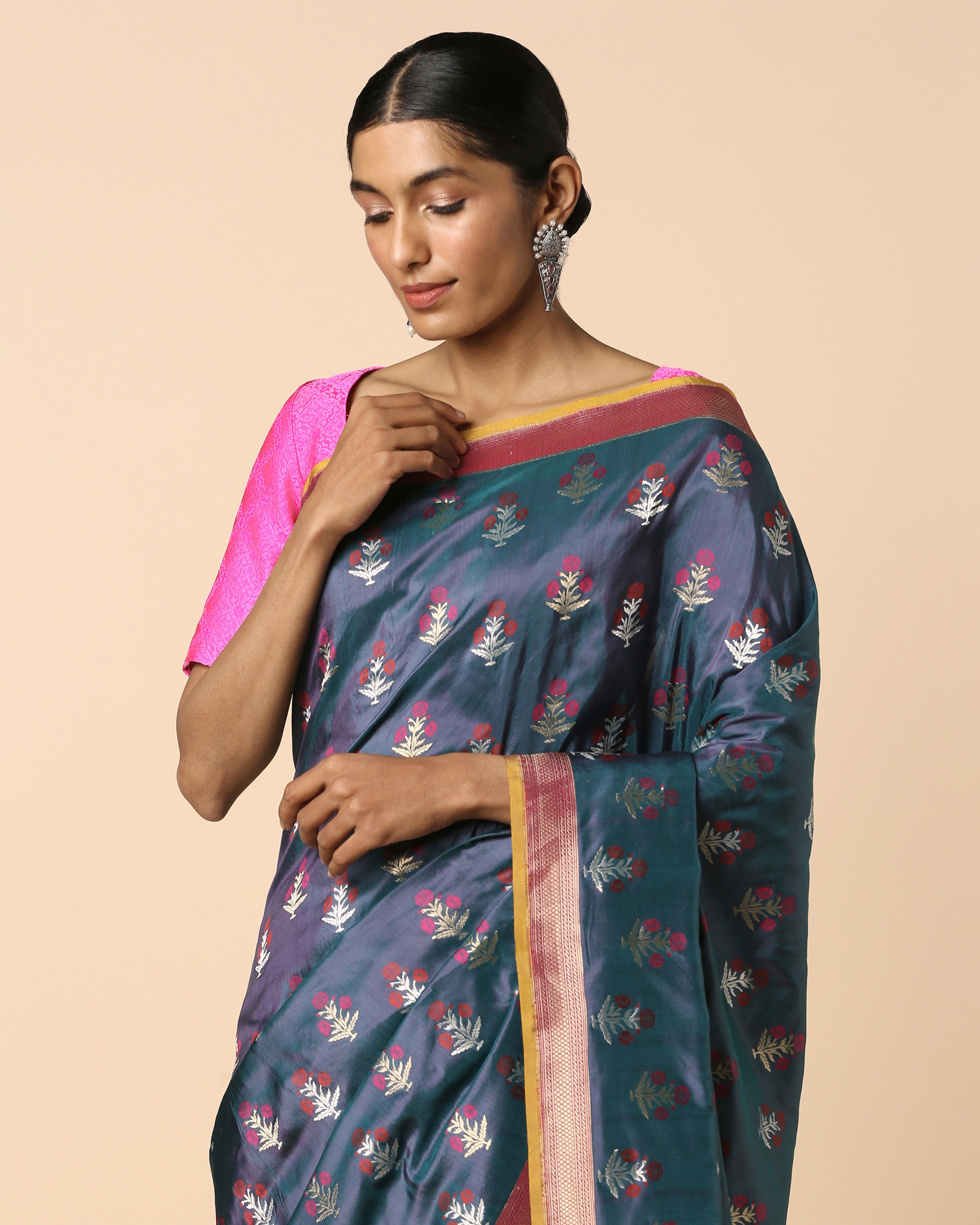 Inayah Banarasi Cutwork Silk Saree