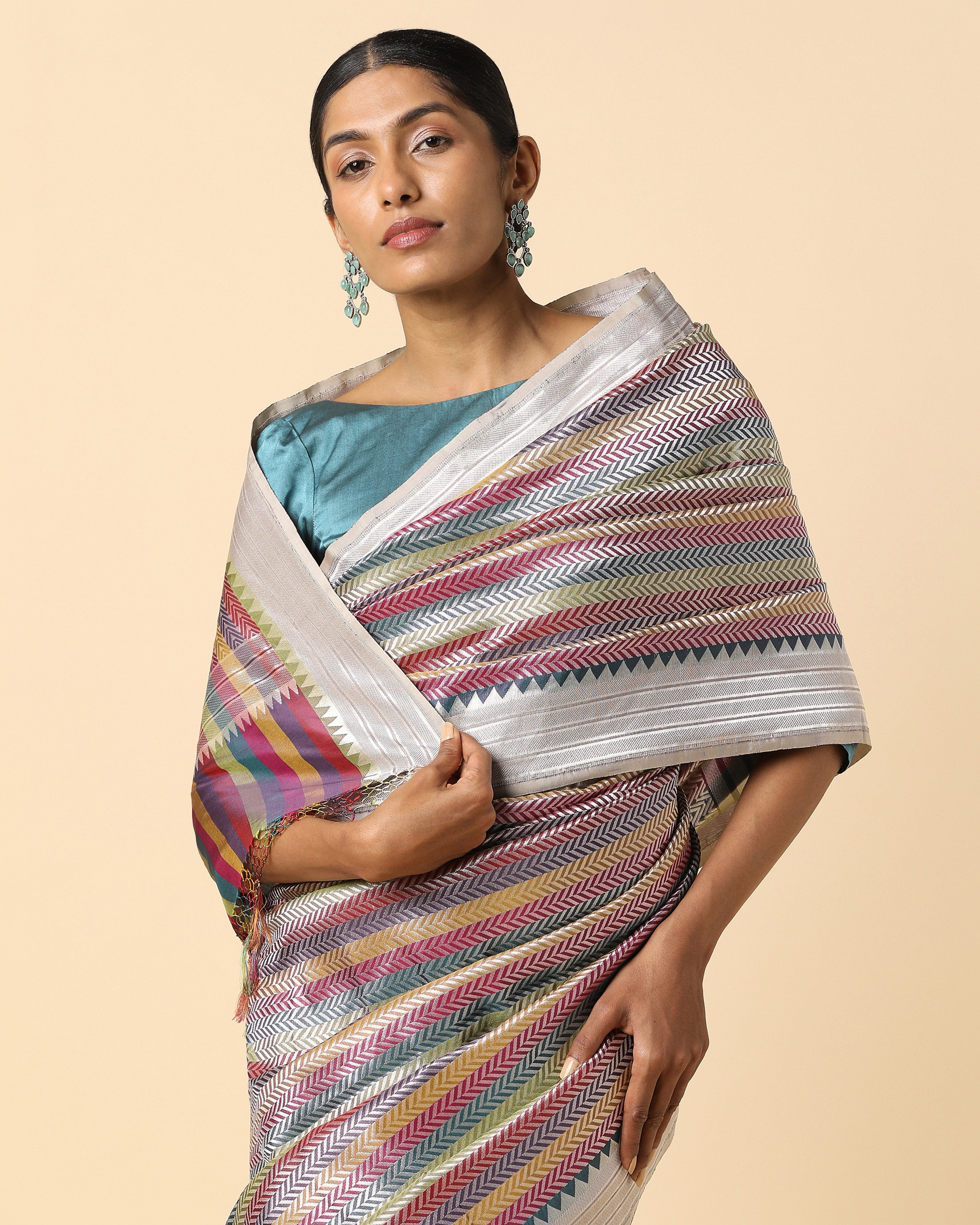 Papiya Banarasi Cutwork Silk Saree