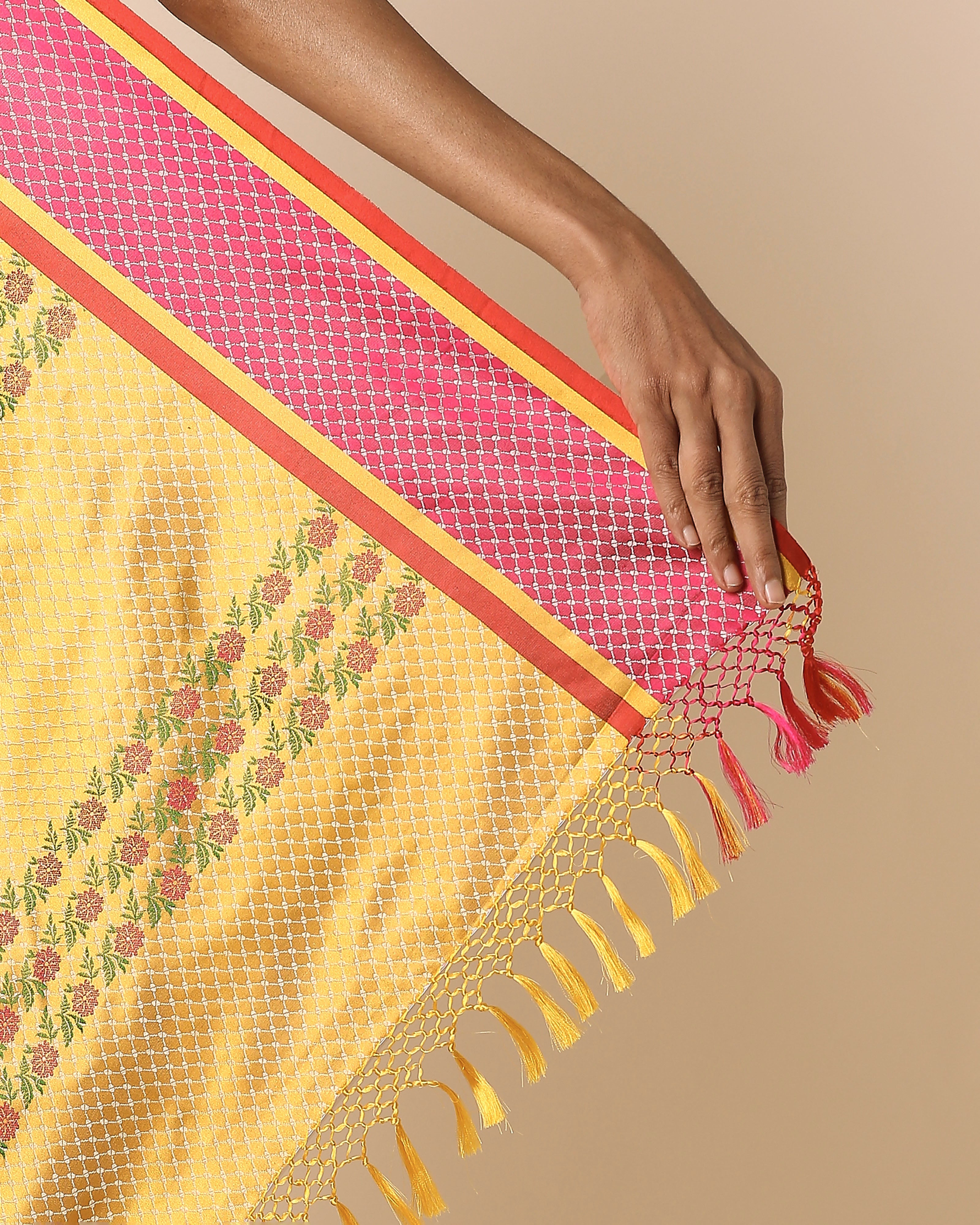 Raechal Banarasi Tanchoi Silk Saree