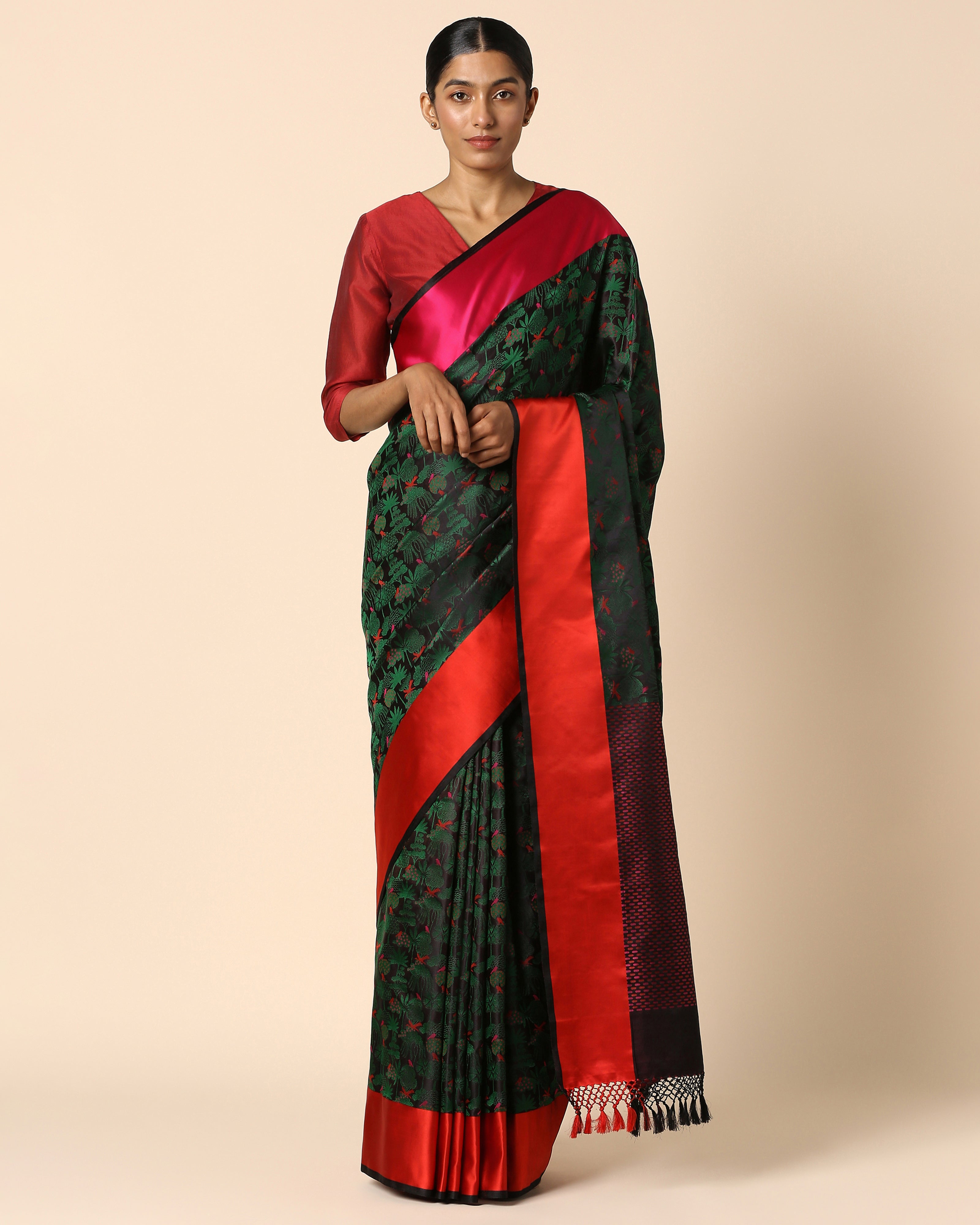 Ananta Banarasi Tanchoi Silk Saree
