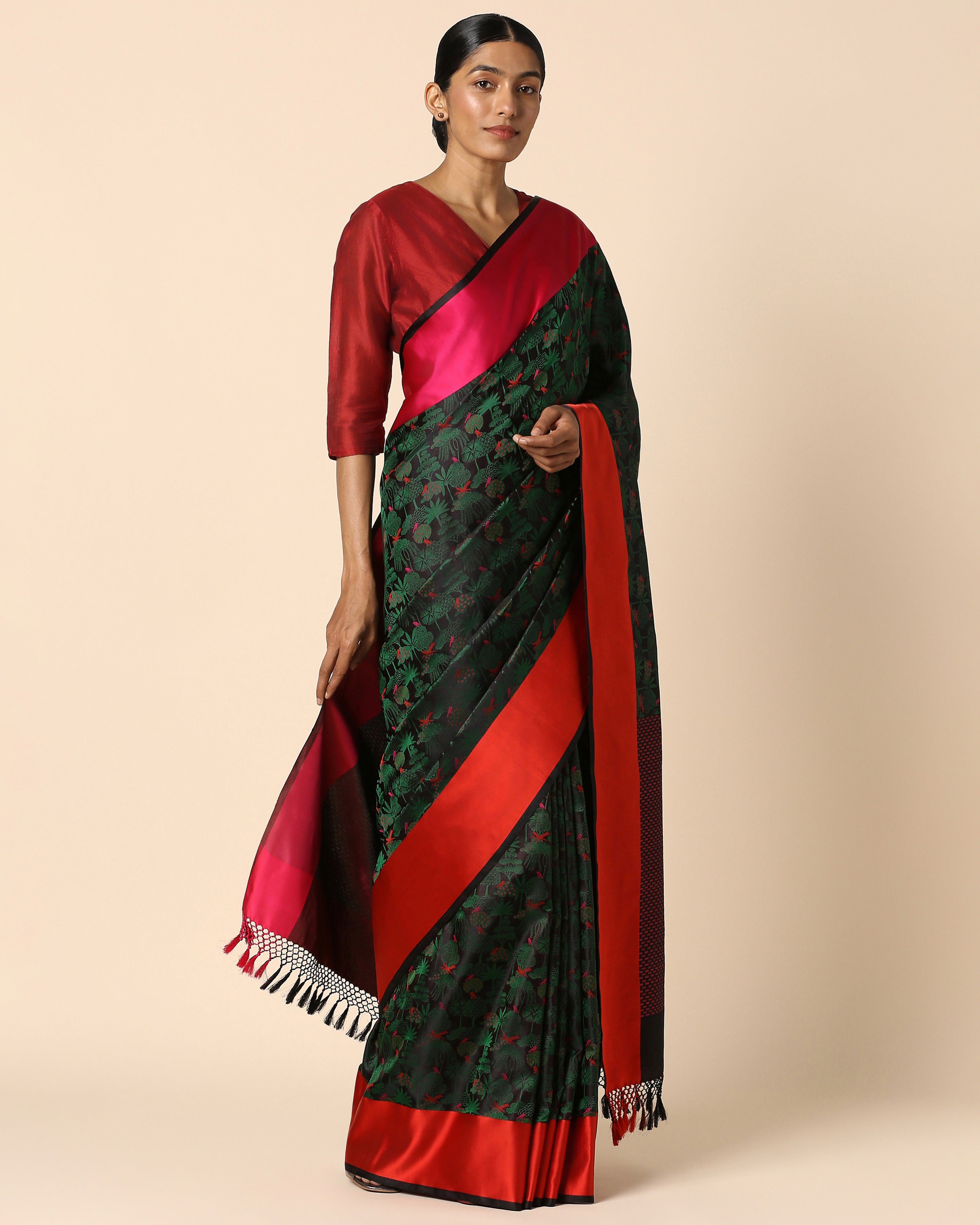 Ananta Banarasi Tanchoi Silk Saree