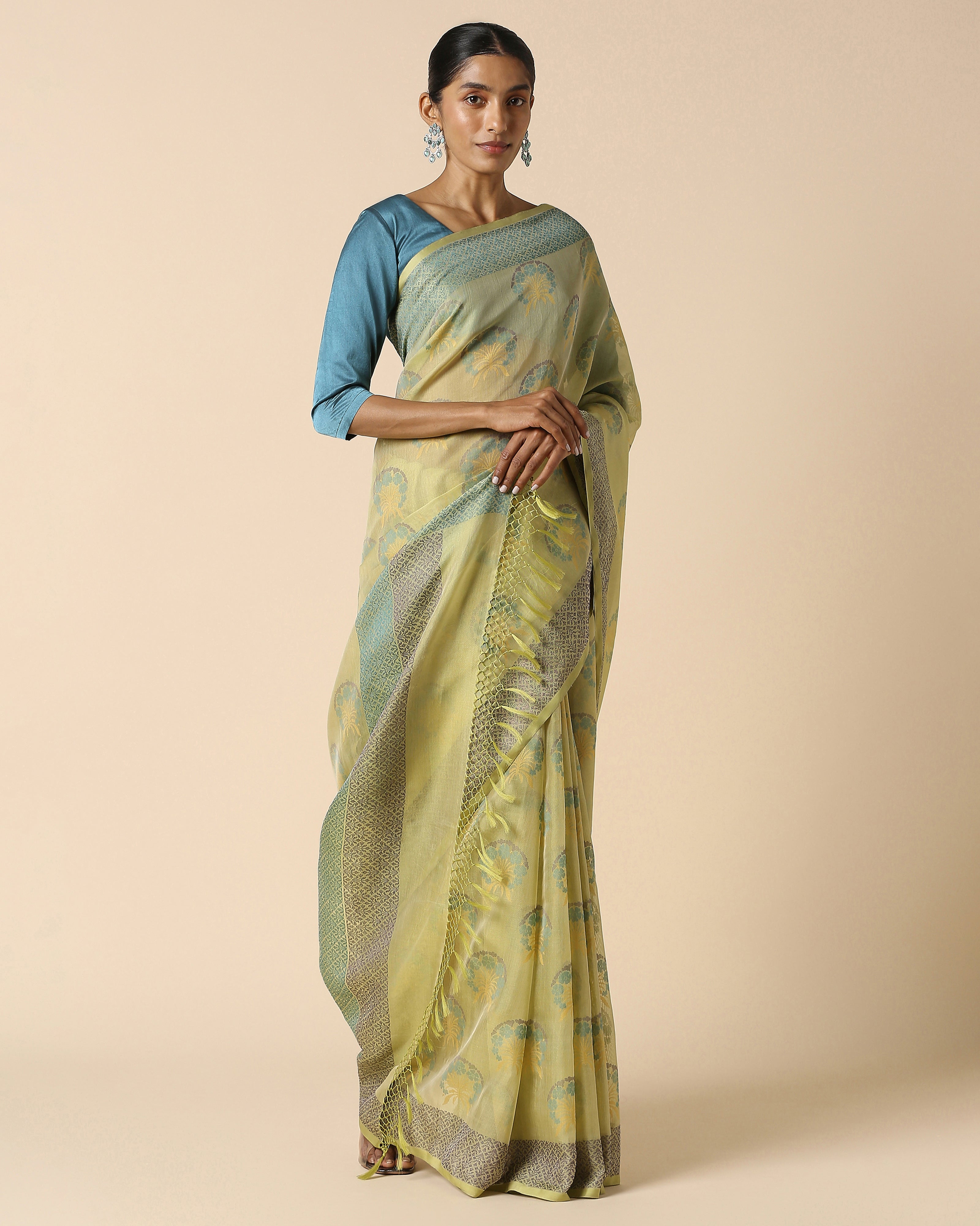 Anwitha Banarasi Jamdani Silk Cotton Saree