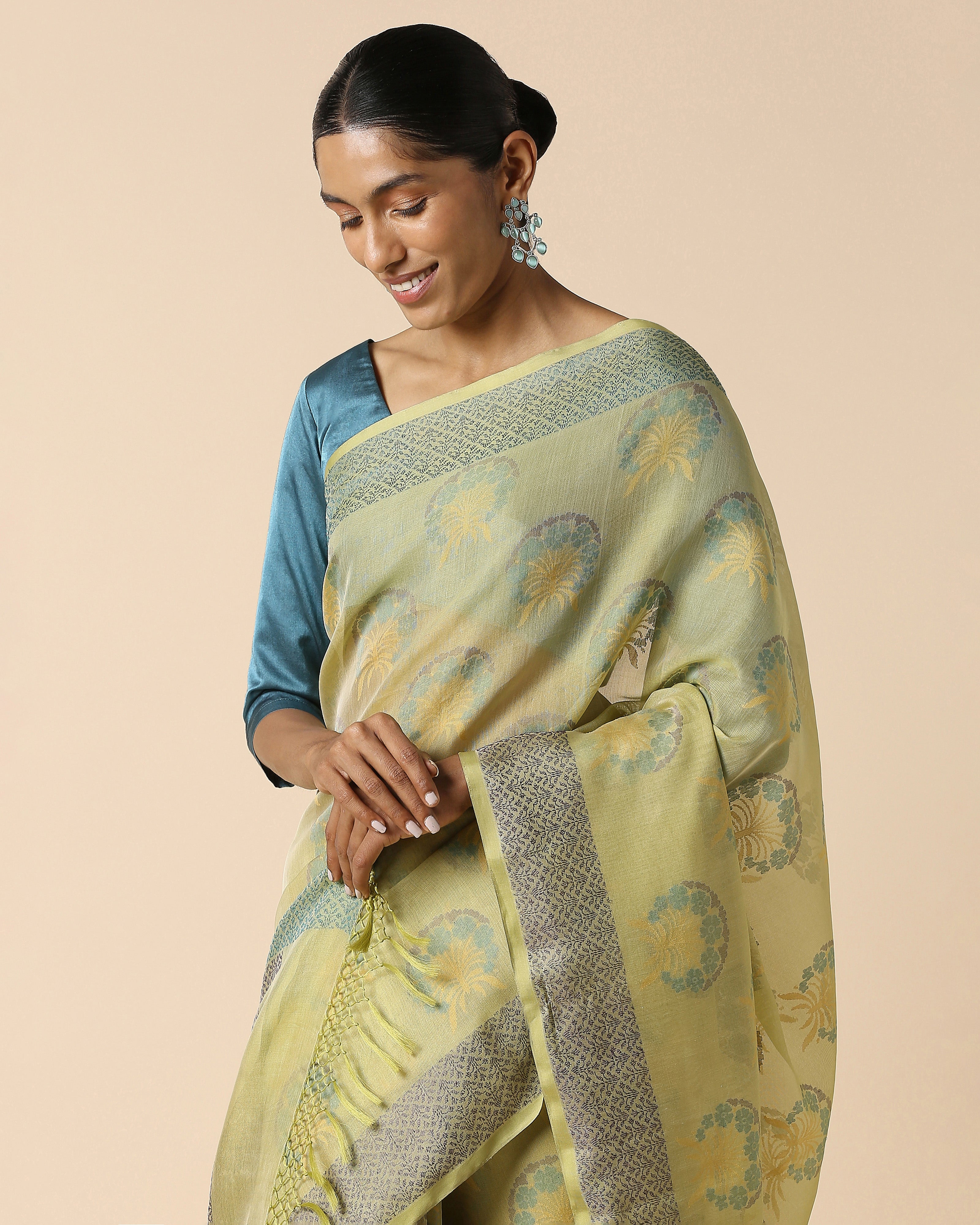 Anwitha Banarasi Jamdani Silk Cotton Saree