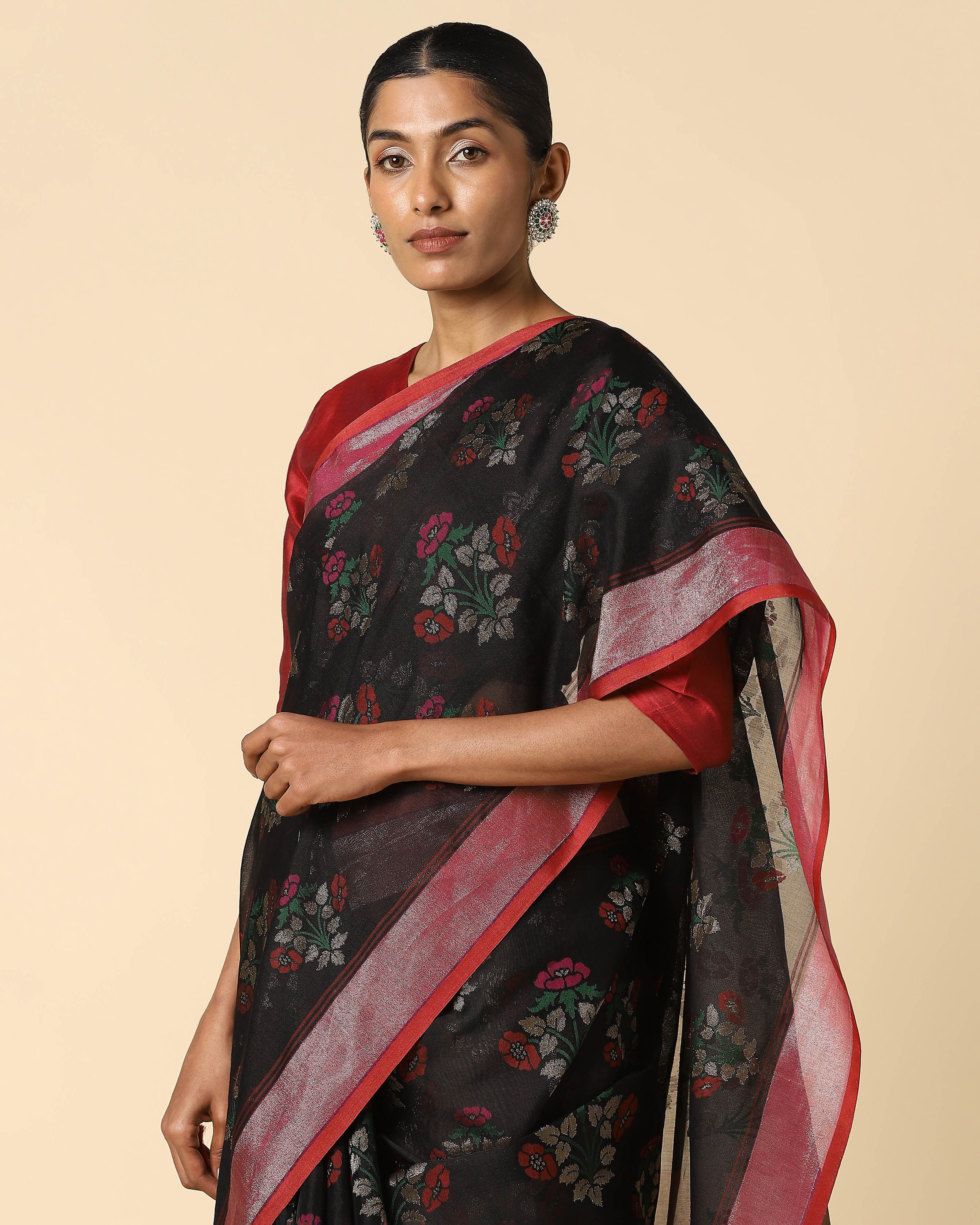 Bhavini Banarasi Jamdani Silk Cotton Saree