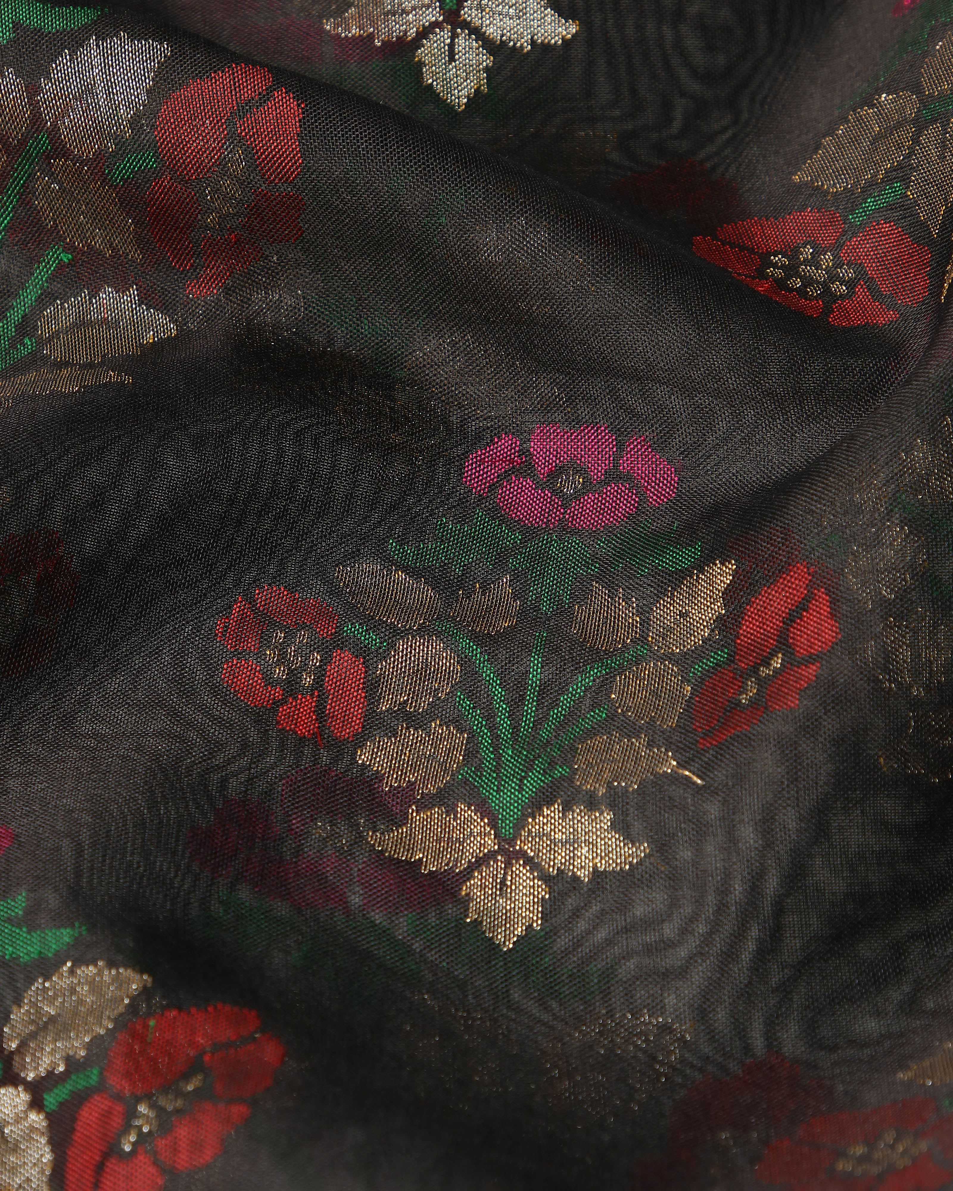 Bhavini Banarasi Jamdani Silk Cotton Saree