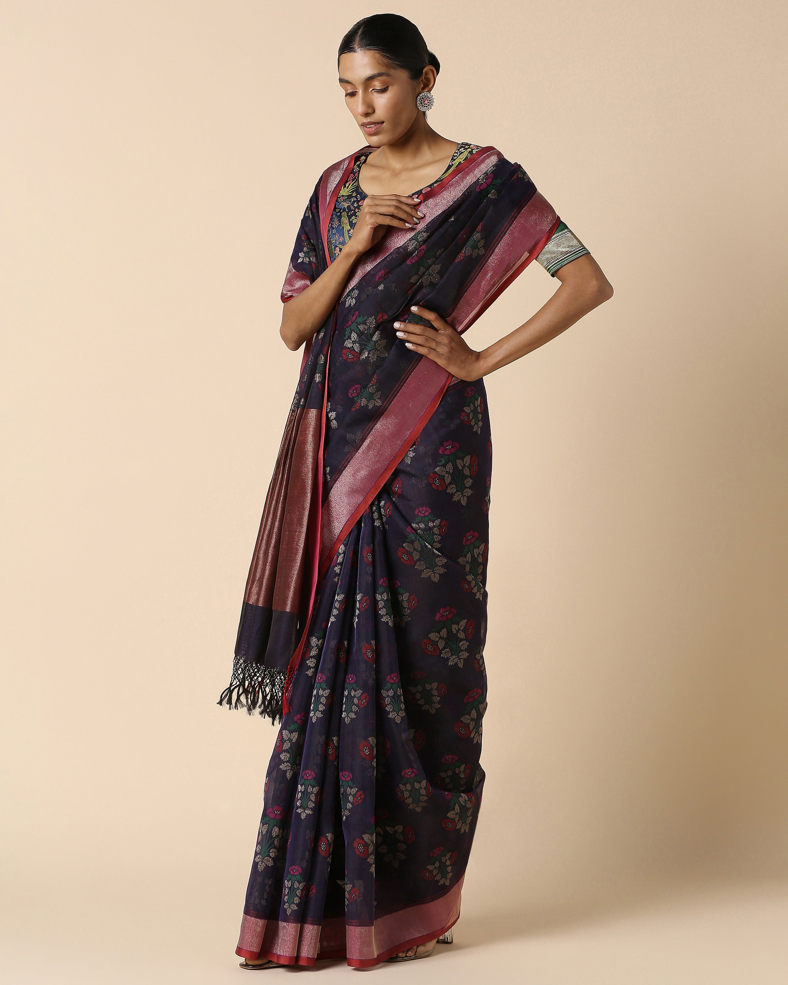 Bhavini Banarasi Jamdani Silk Cotton Saree