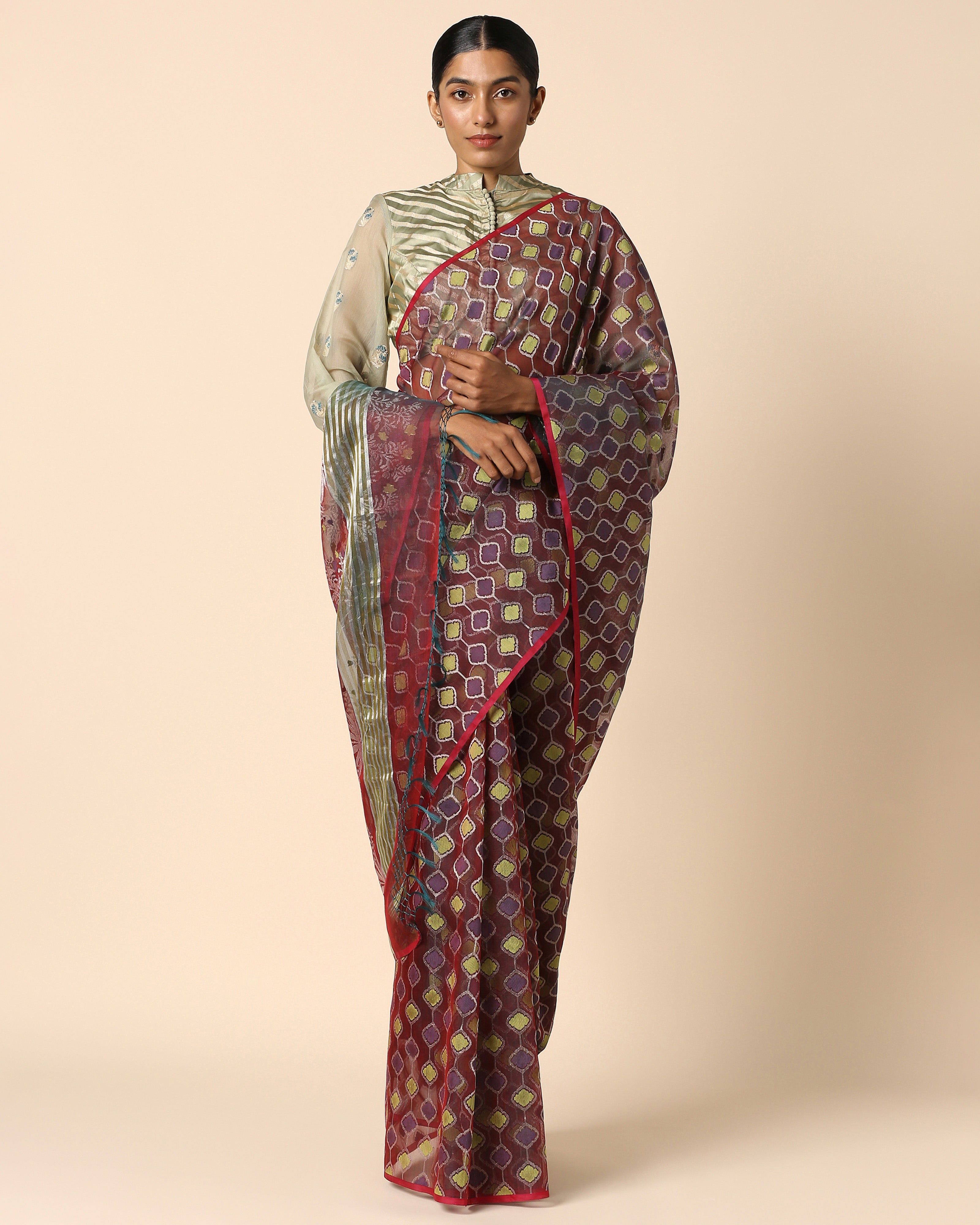 Purala Banarasi Jamdani Silk Cotton Saree