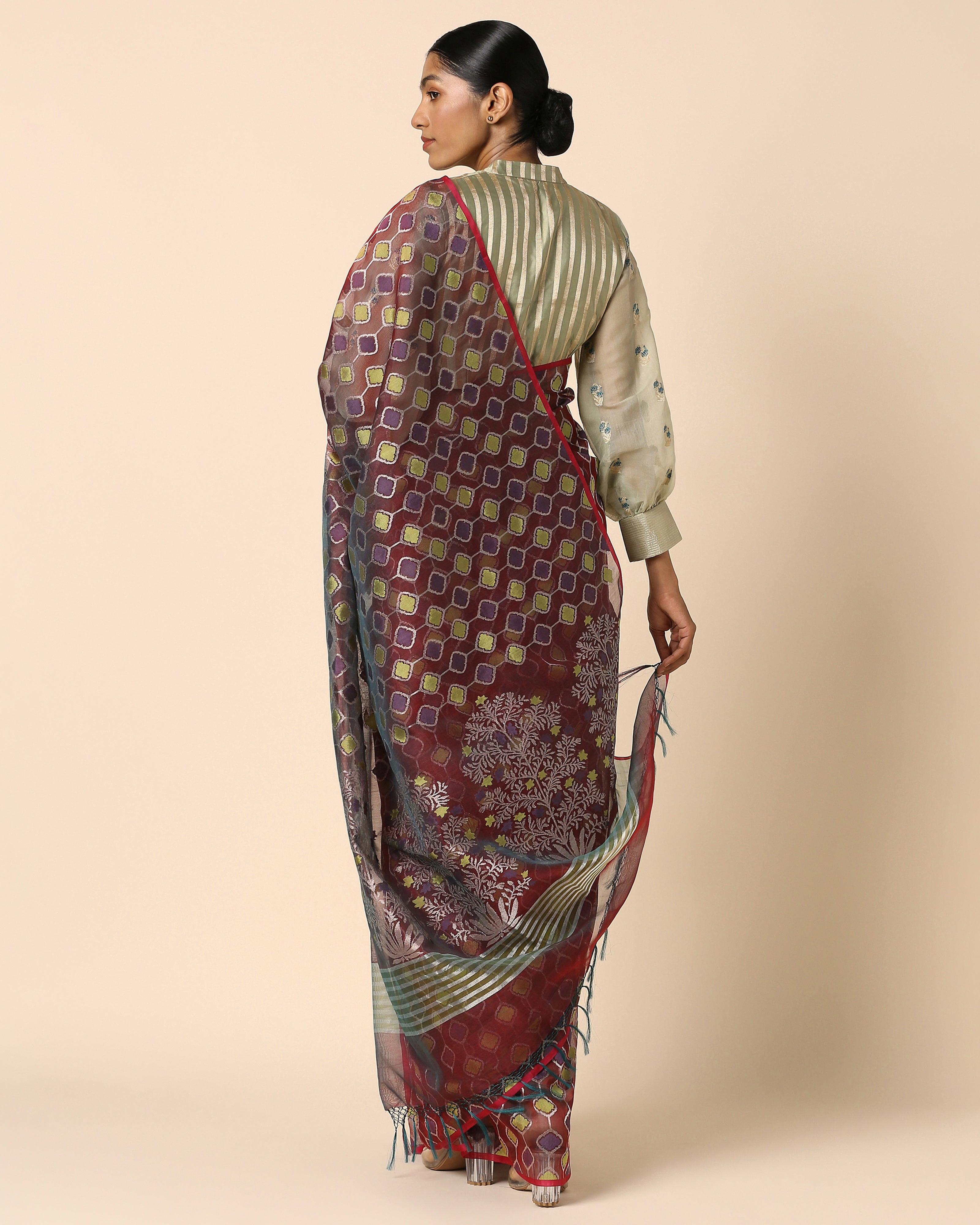 Purala Banarasi Jamdani Silk Cotton Saree