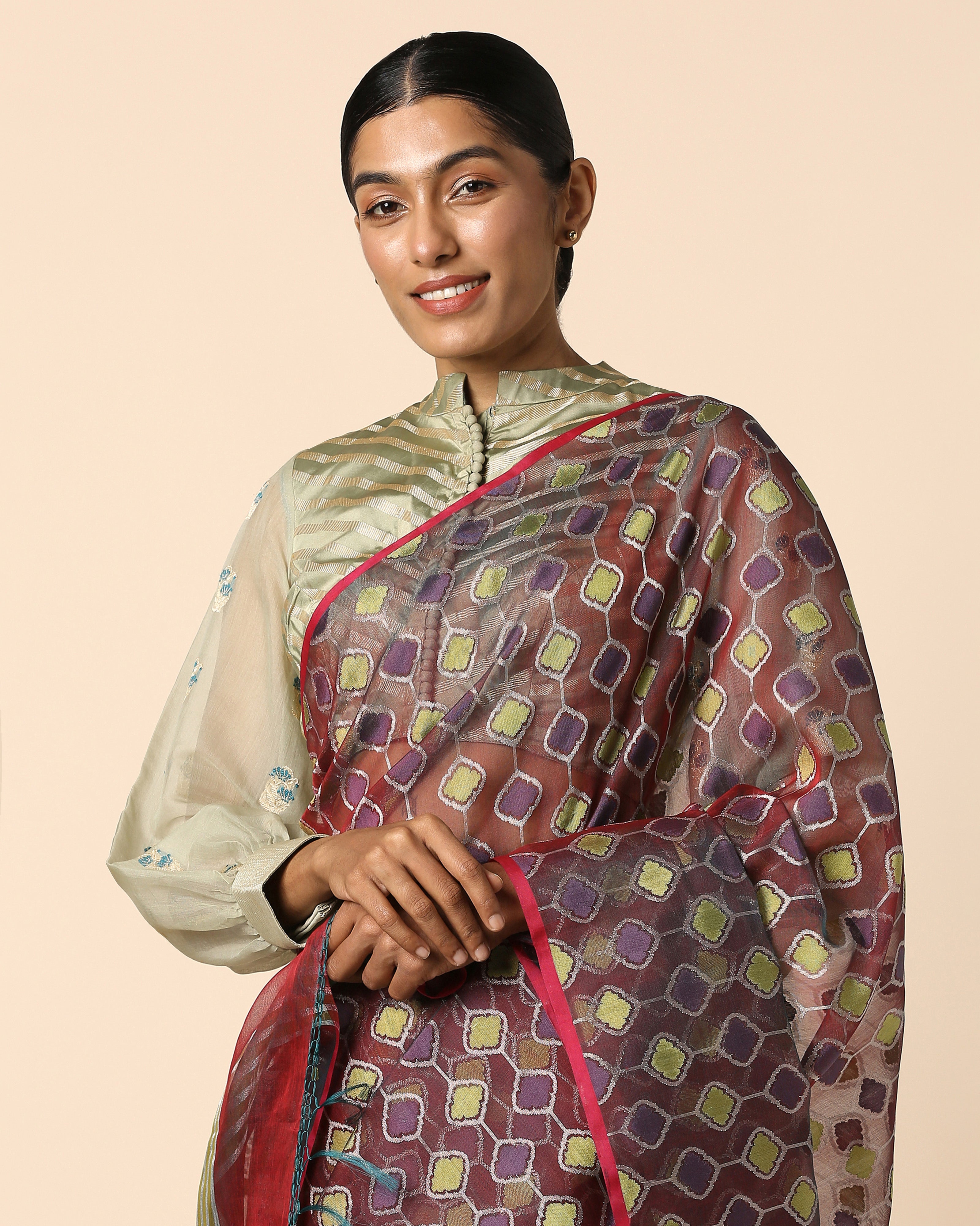 Purala Banarasi Jamdani Silk Cotton Saree