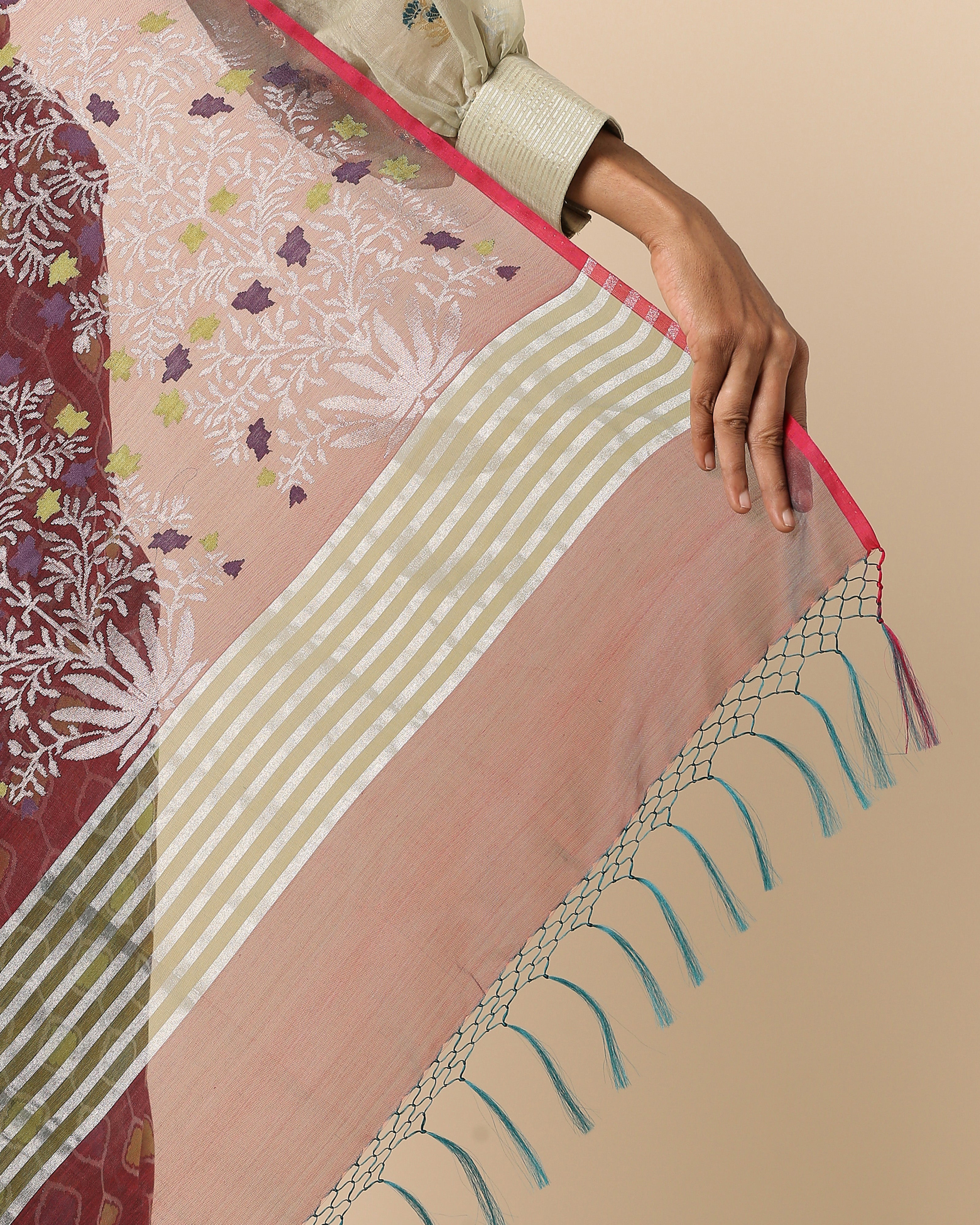 Purala Banarasi Jamdani Silk Cotton Saree