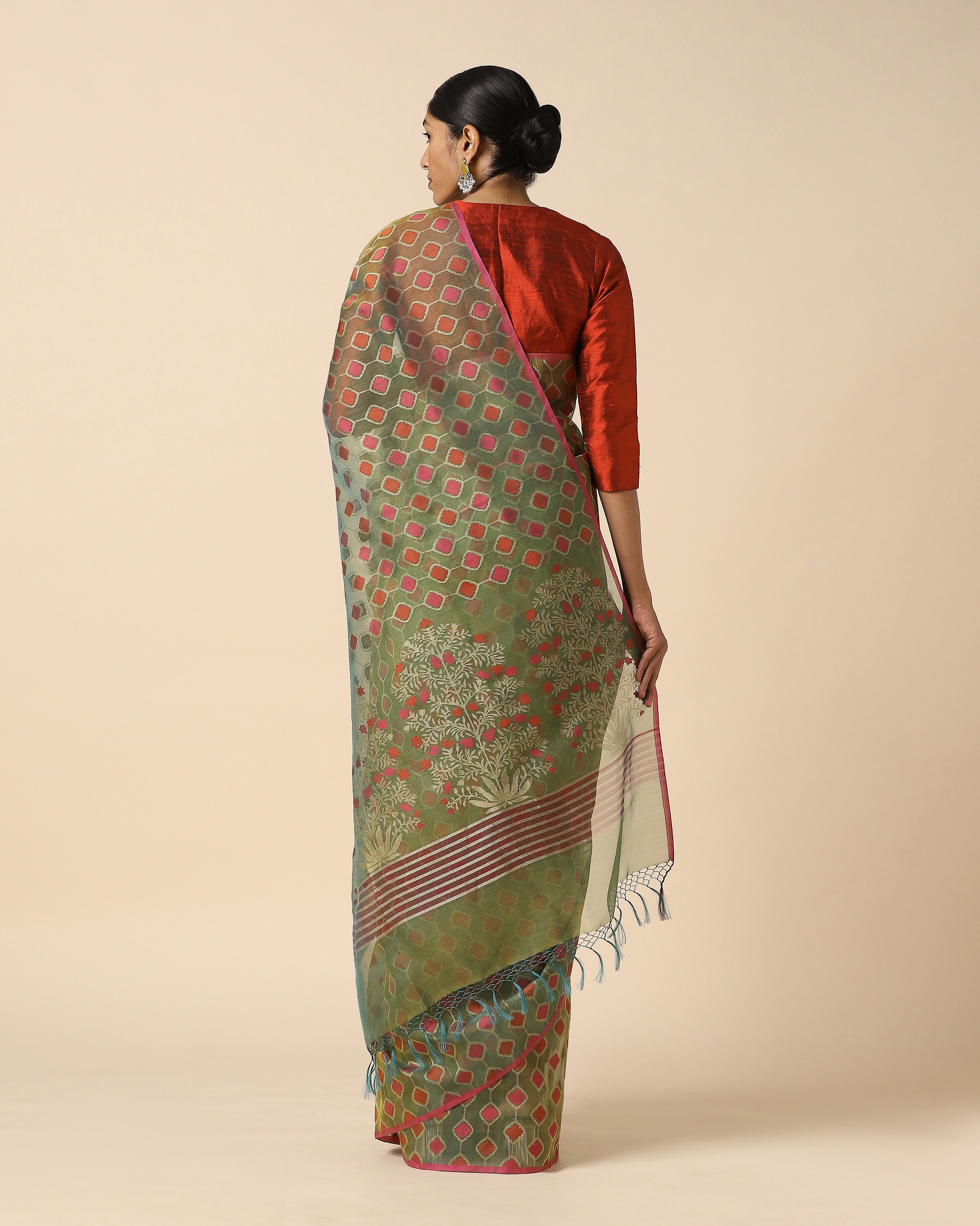 Purala Banarasi Jamdani Silk Cotton Saree
