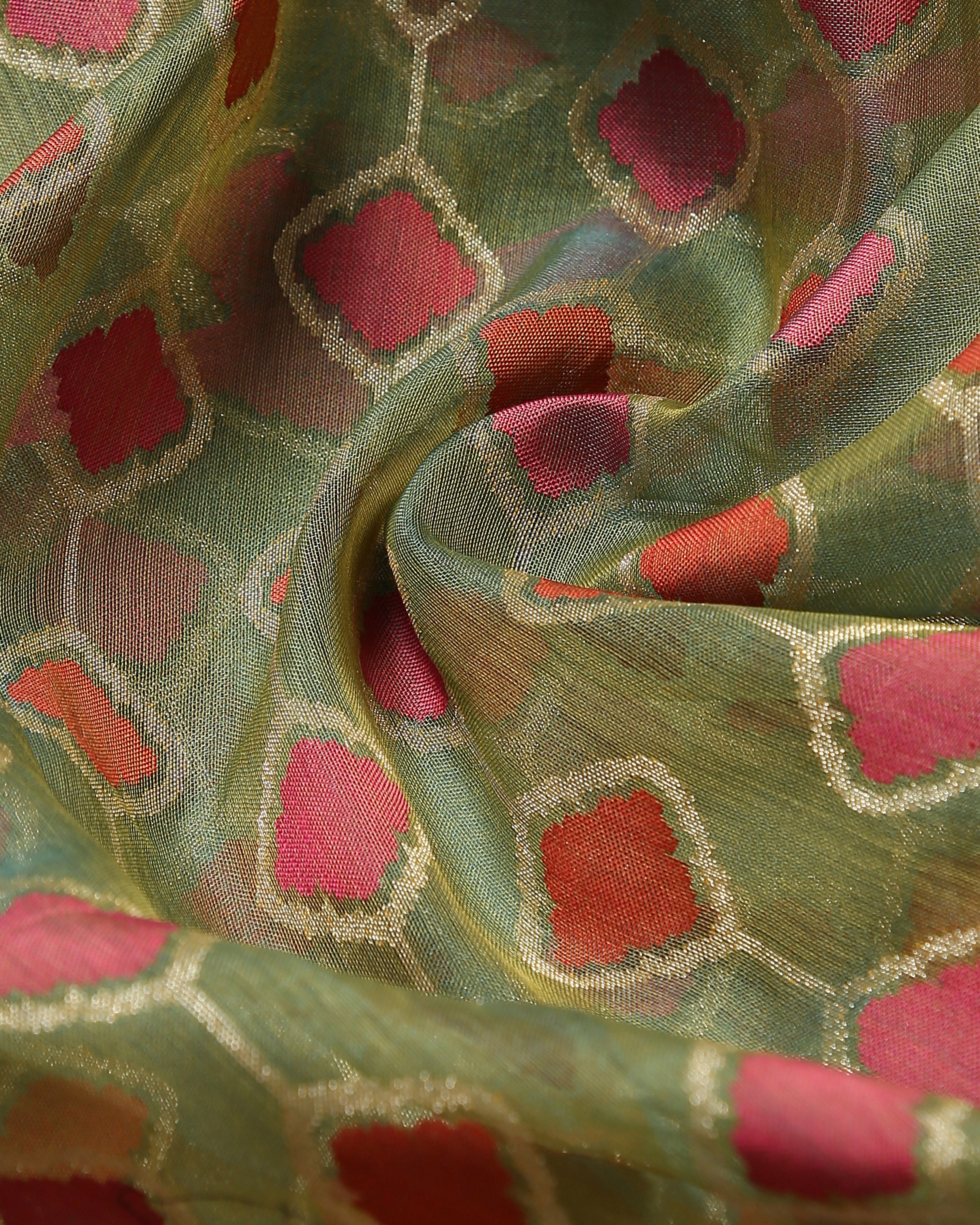 Purala Banarasi Jamdani Silk Cotton Saree