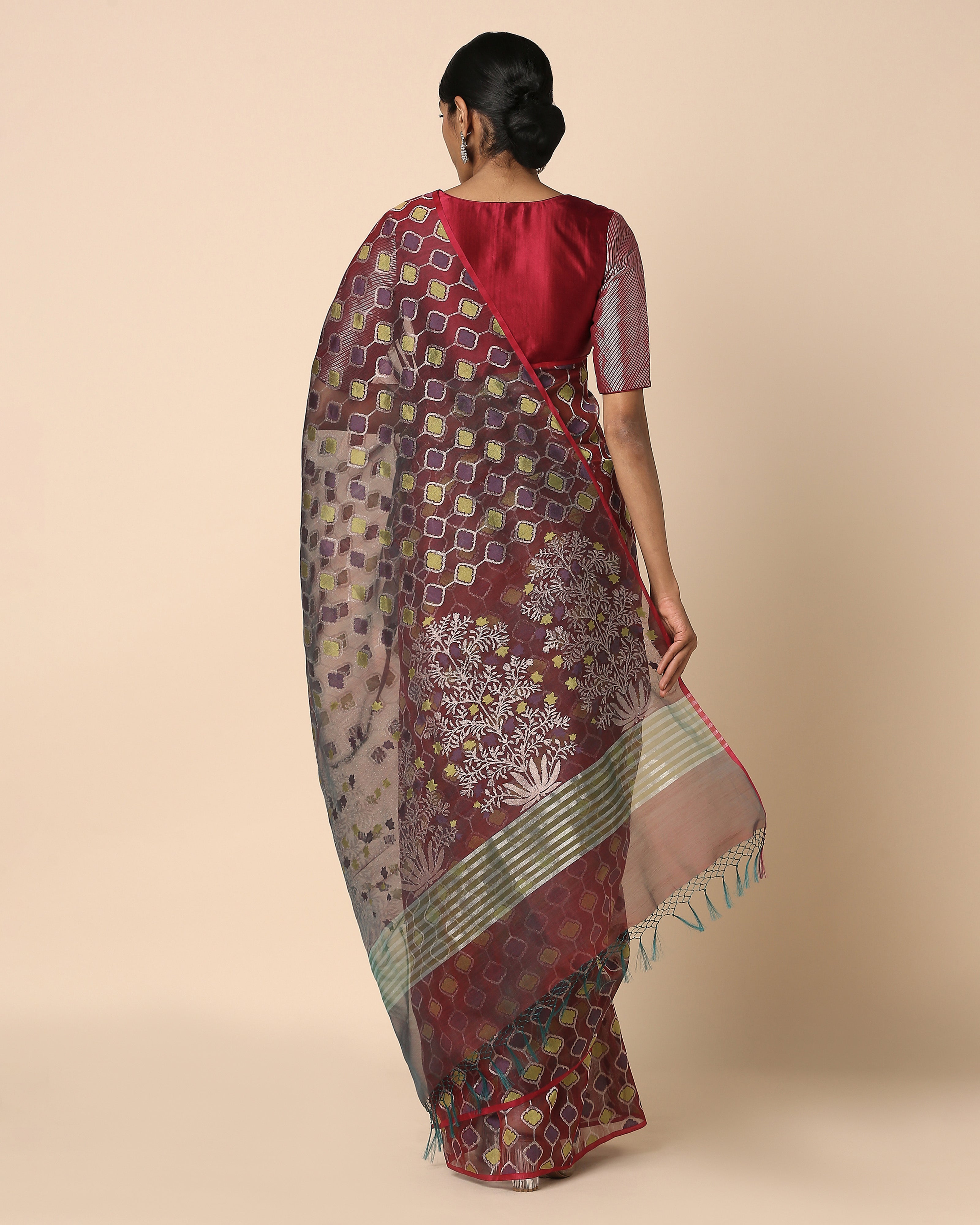 Purala Banarasi Jamdani Silk Cotton Saree