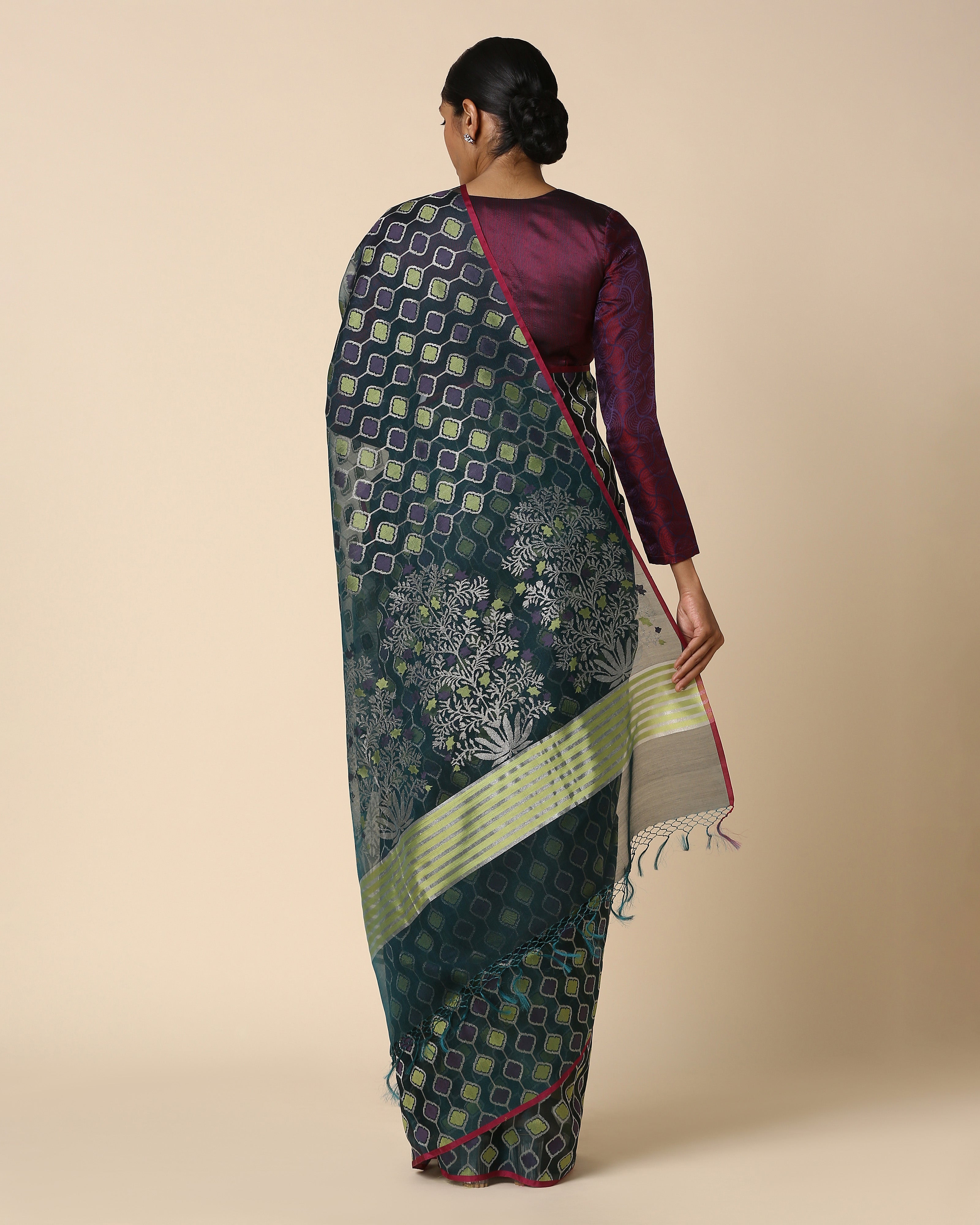 Purala Banarasi Jamdani Silk Cotton Saree
