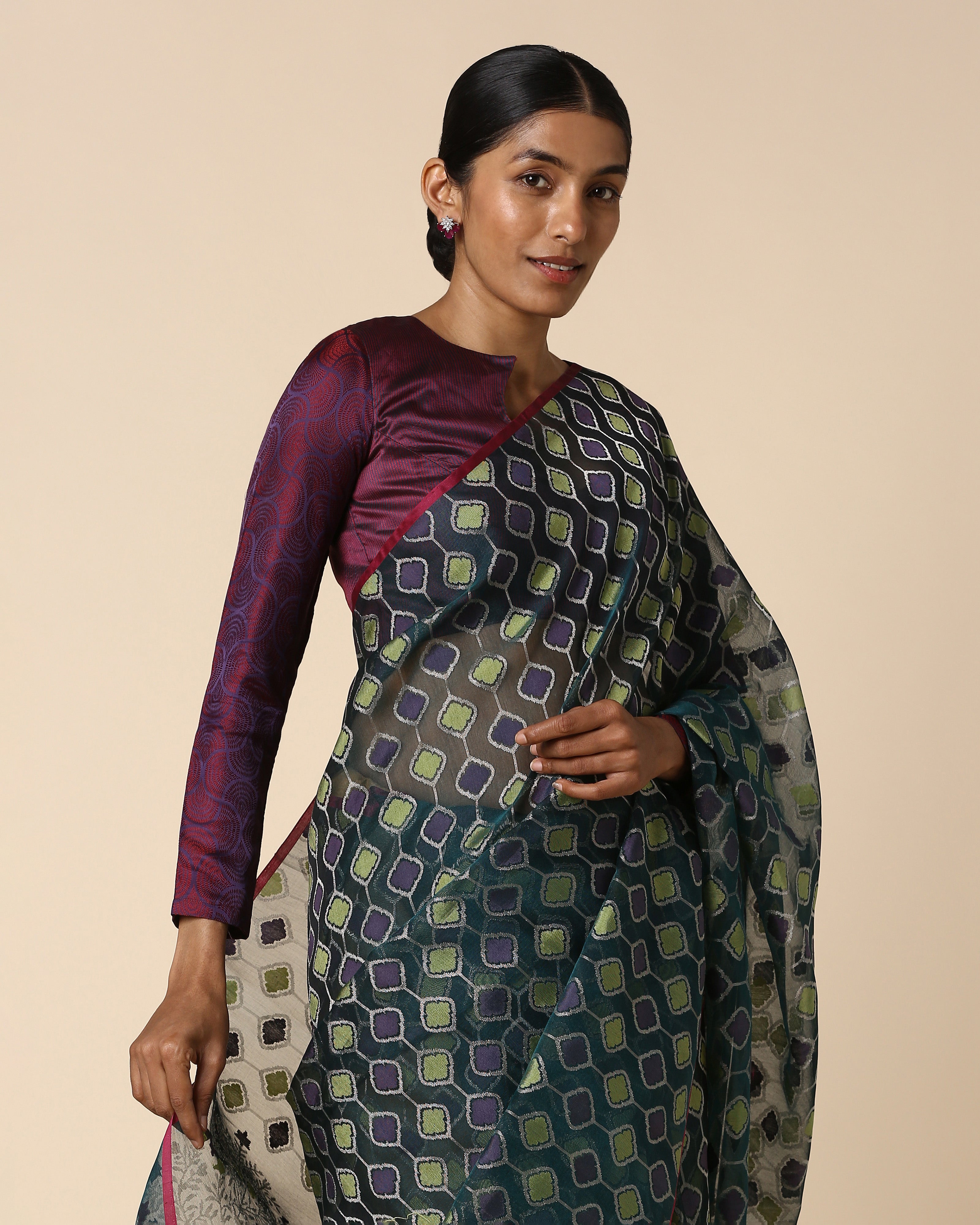 Purala Banarasi Jamdani Silk Cotton Saree
