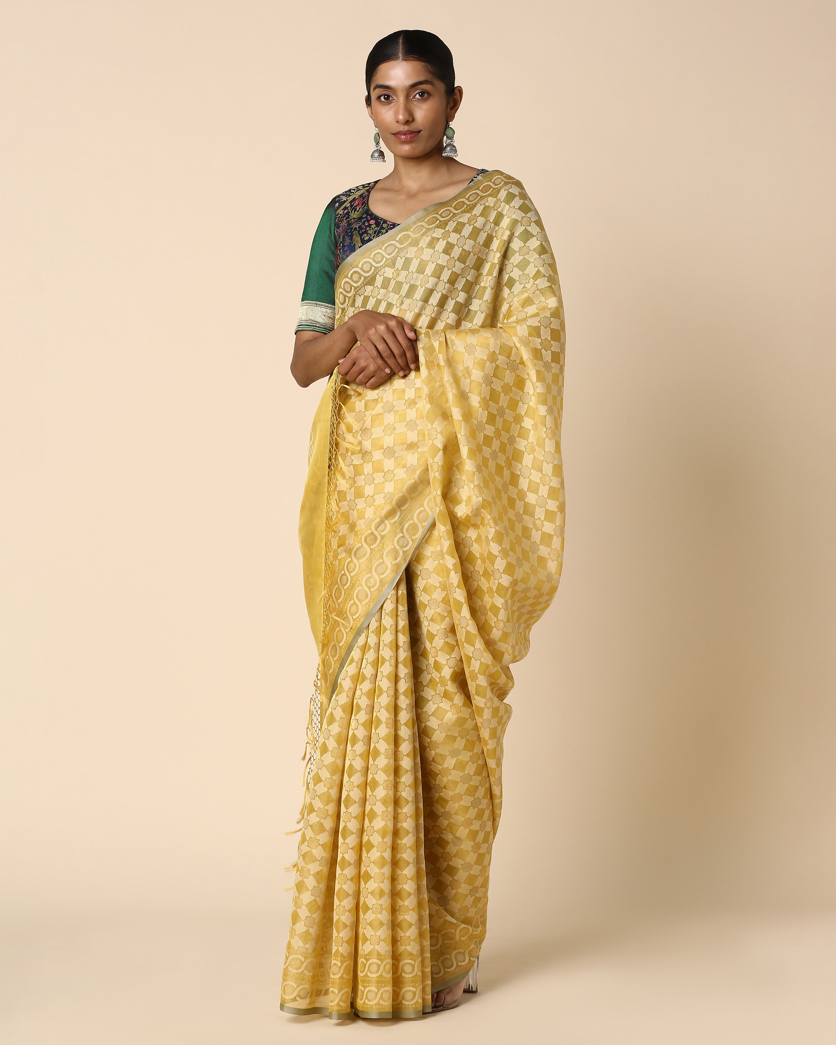 Kaliyah Banarasi Jamdani Silk Cotton Saree