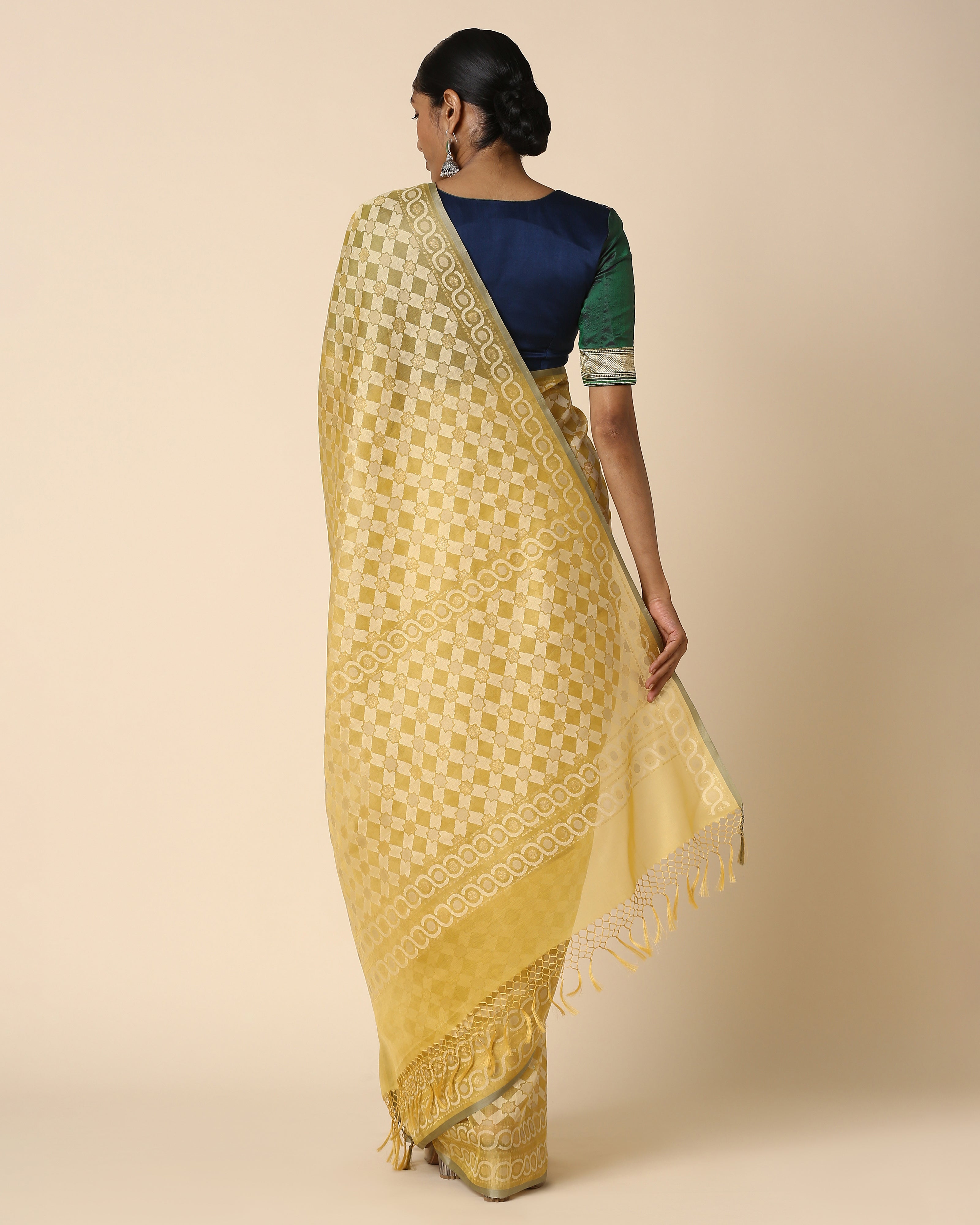 Kaliyah Banarasi Jamdani Silk Cotton Saree