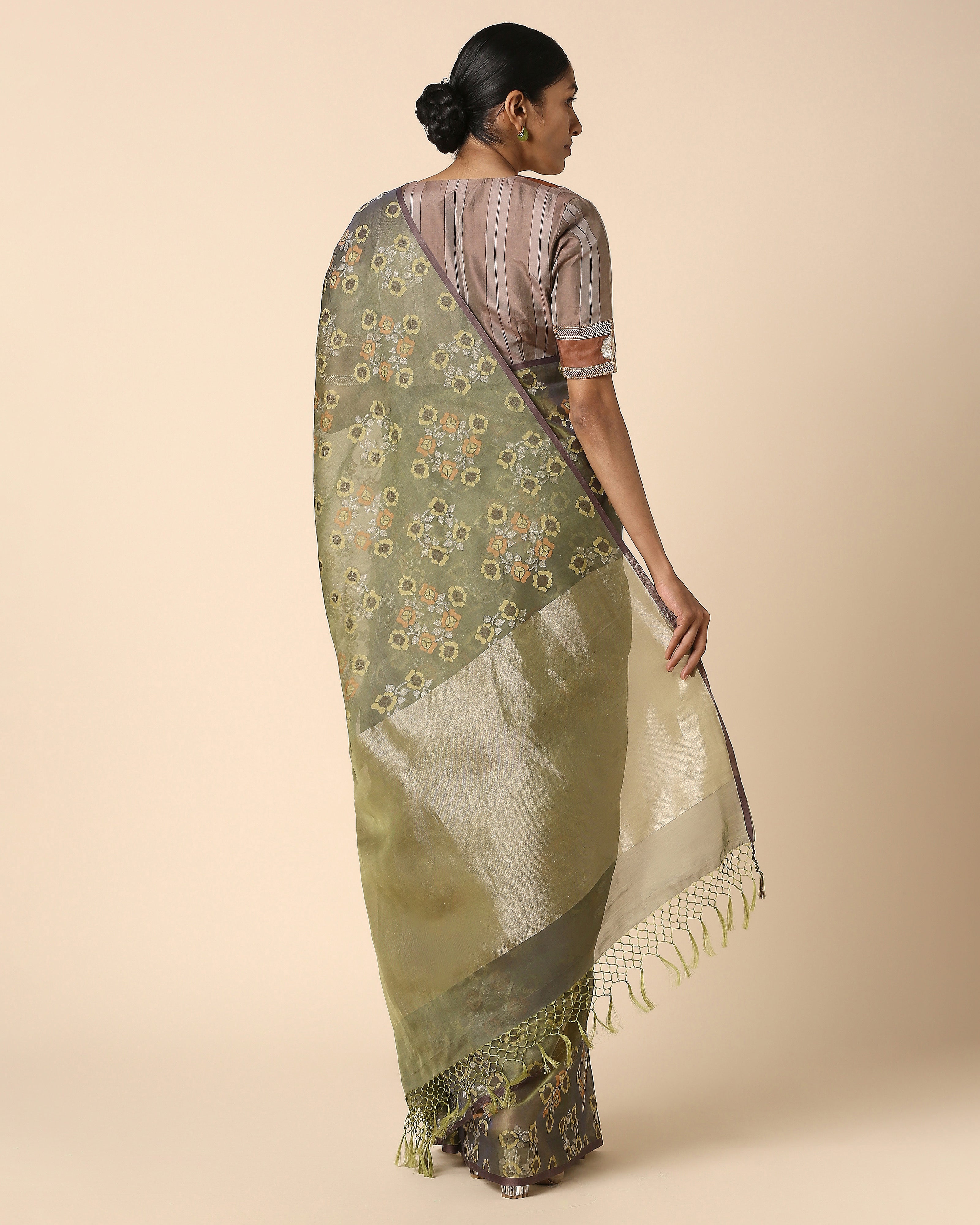 Aja Banarasi Jamdani Silk Cotton Saree