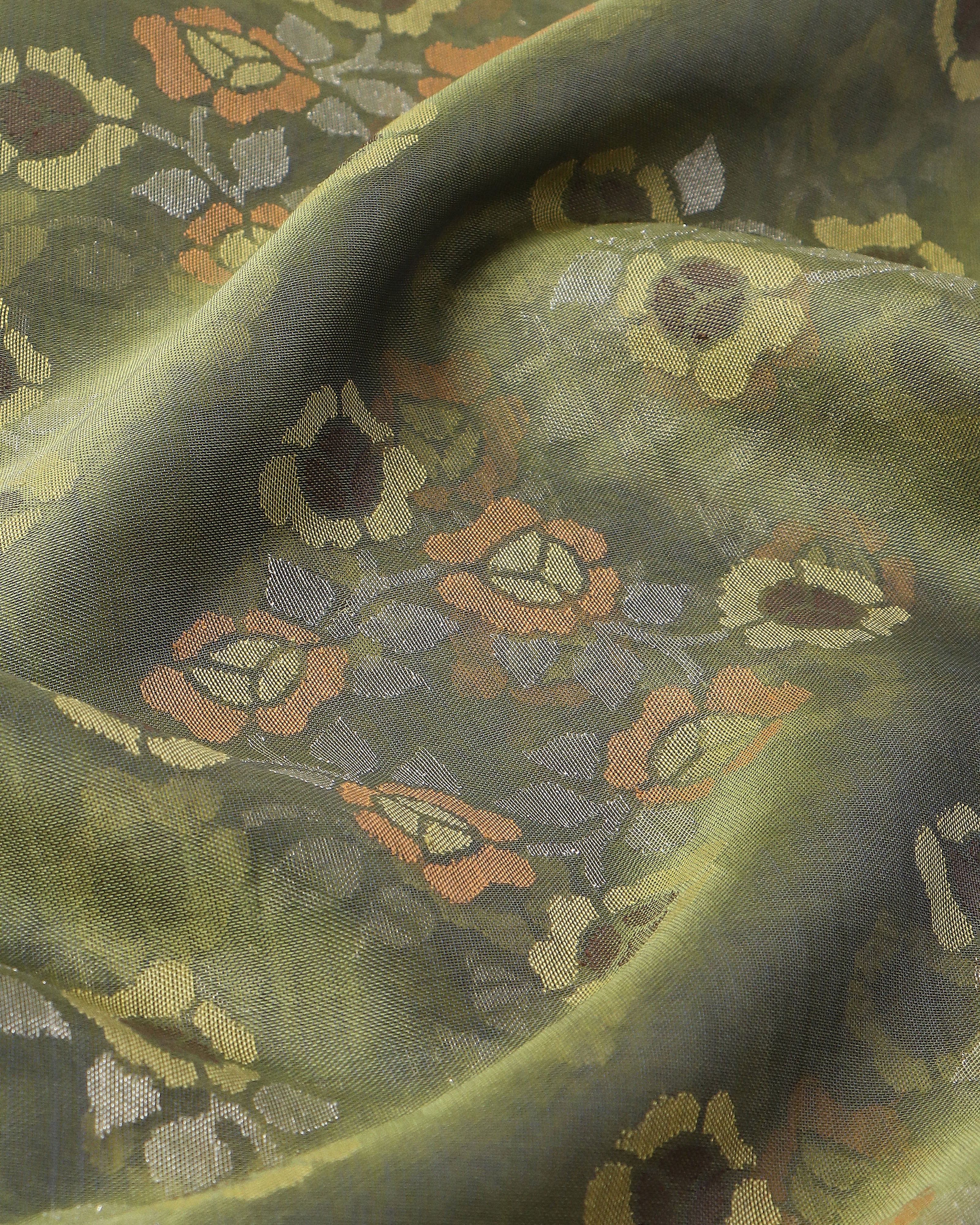 Aja Banarasi Jamdani Silk Cotton Saree