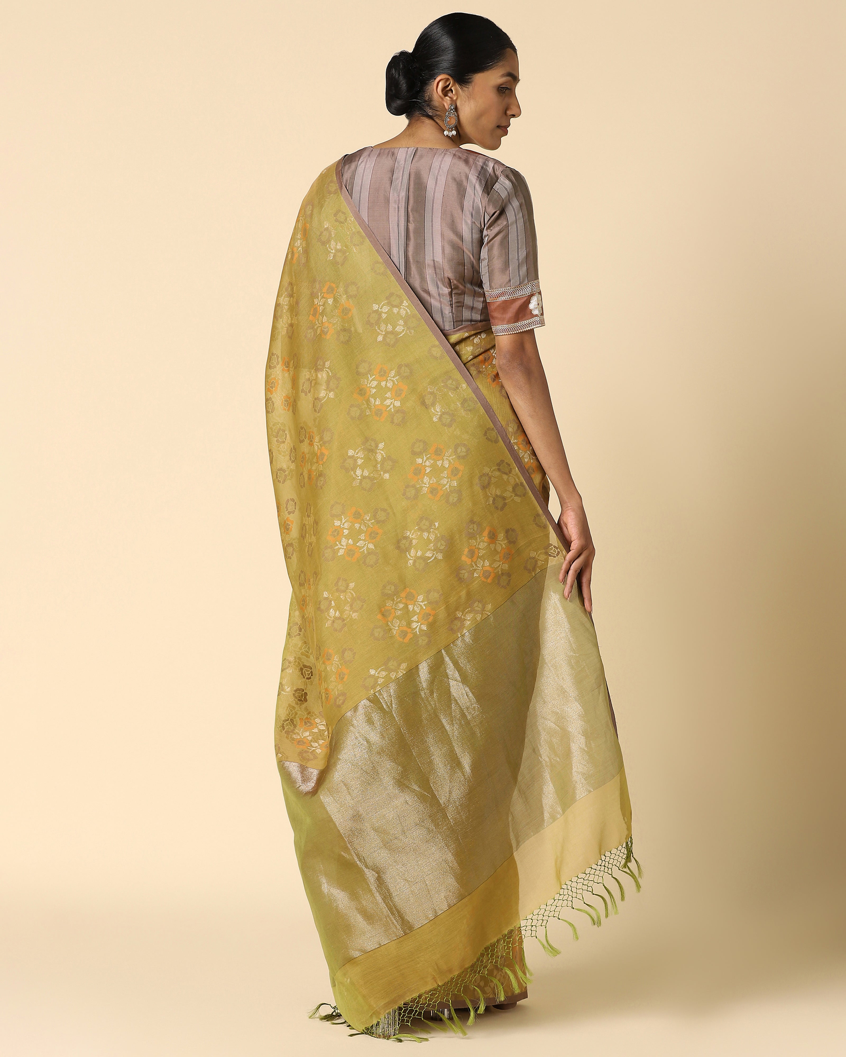 Aja Banarasi Jamdani Silk Cotton Saree