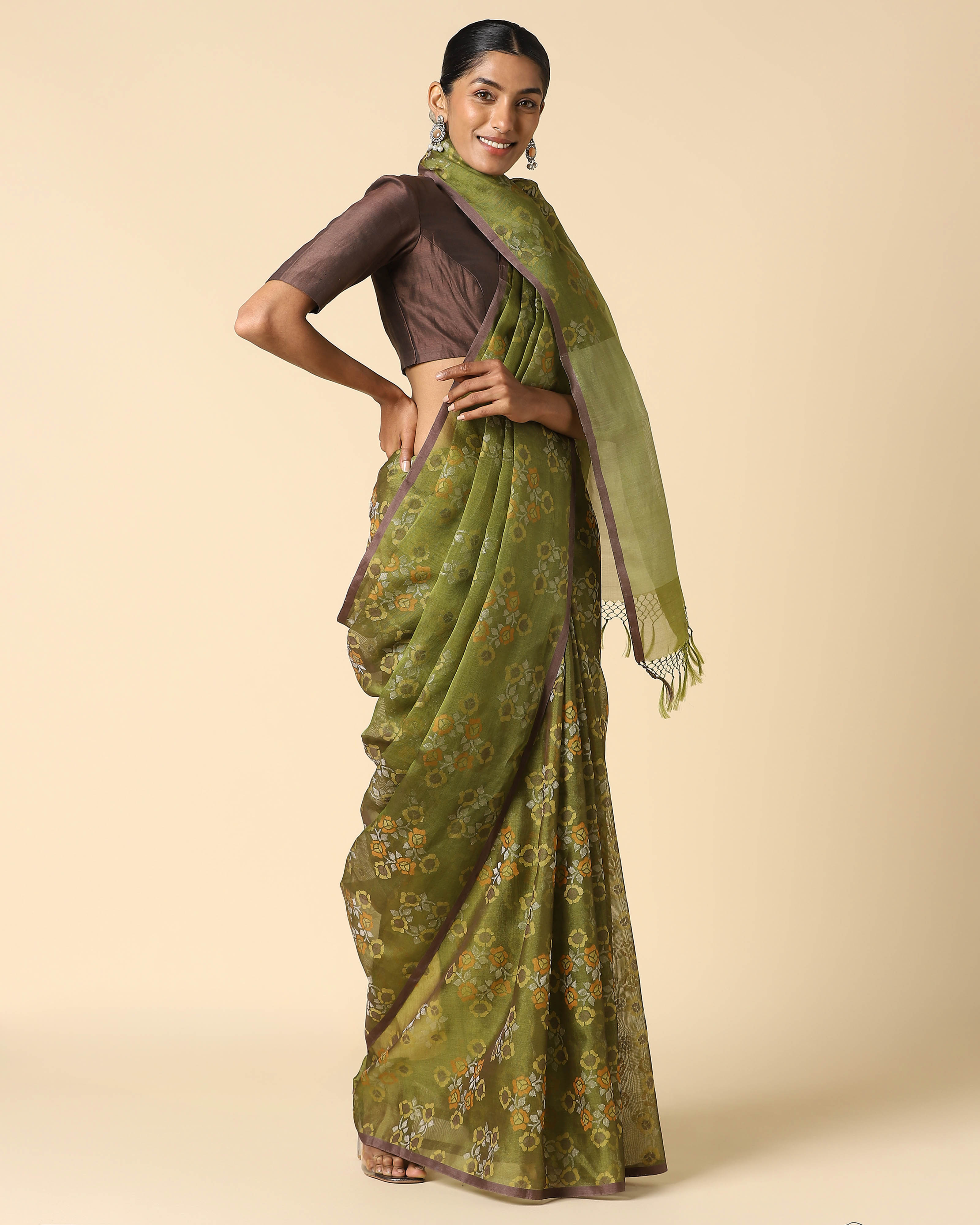 Aja Banarasi Jamdani Silk Cotton Saree
