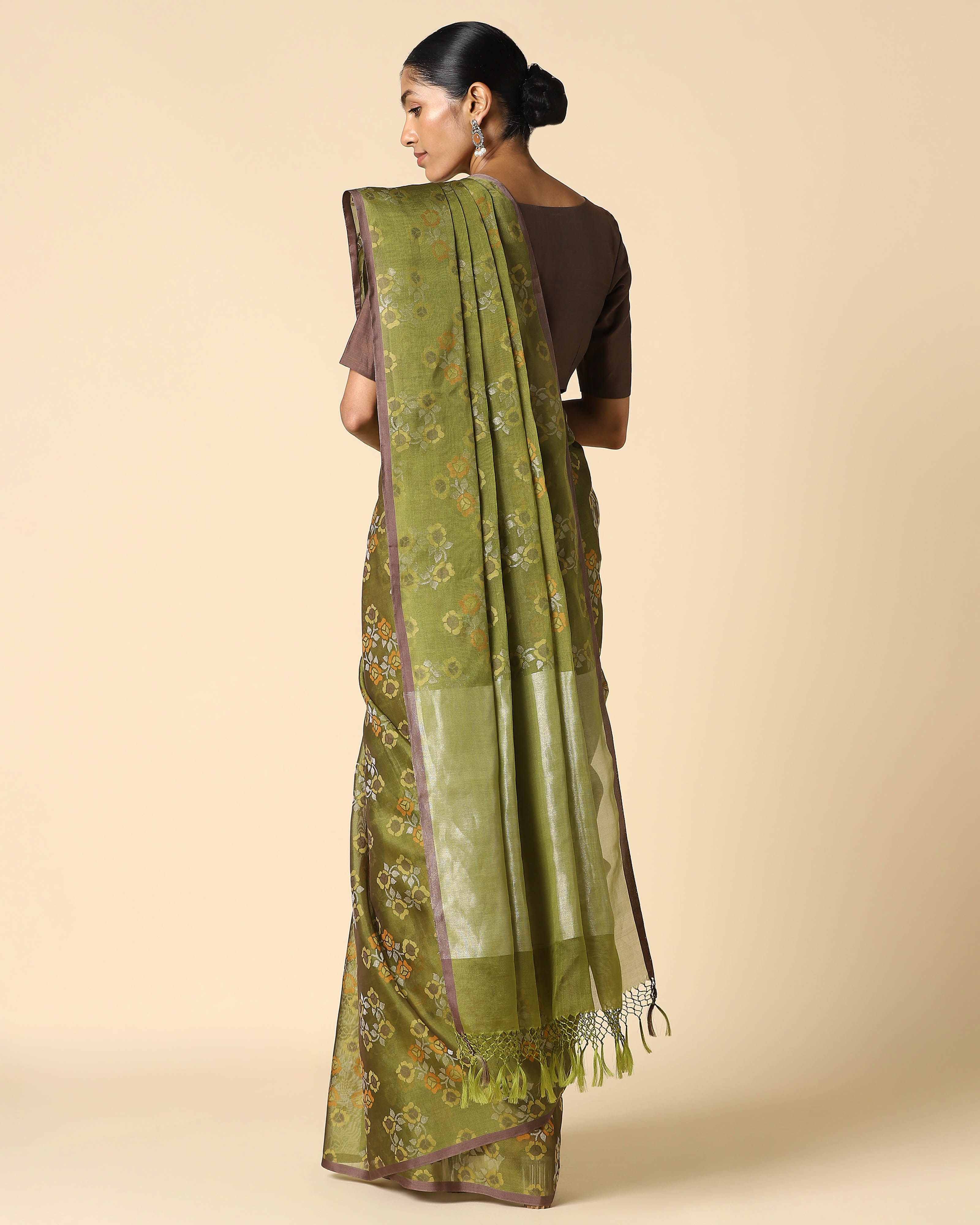 Aja Banarasi Jamdani Silk Cotton Saree