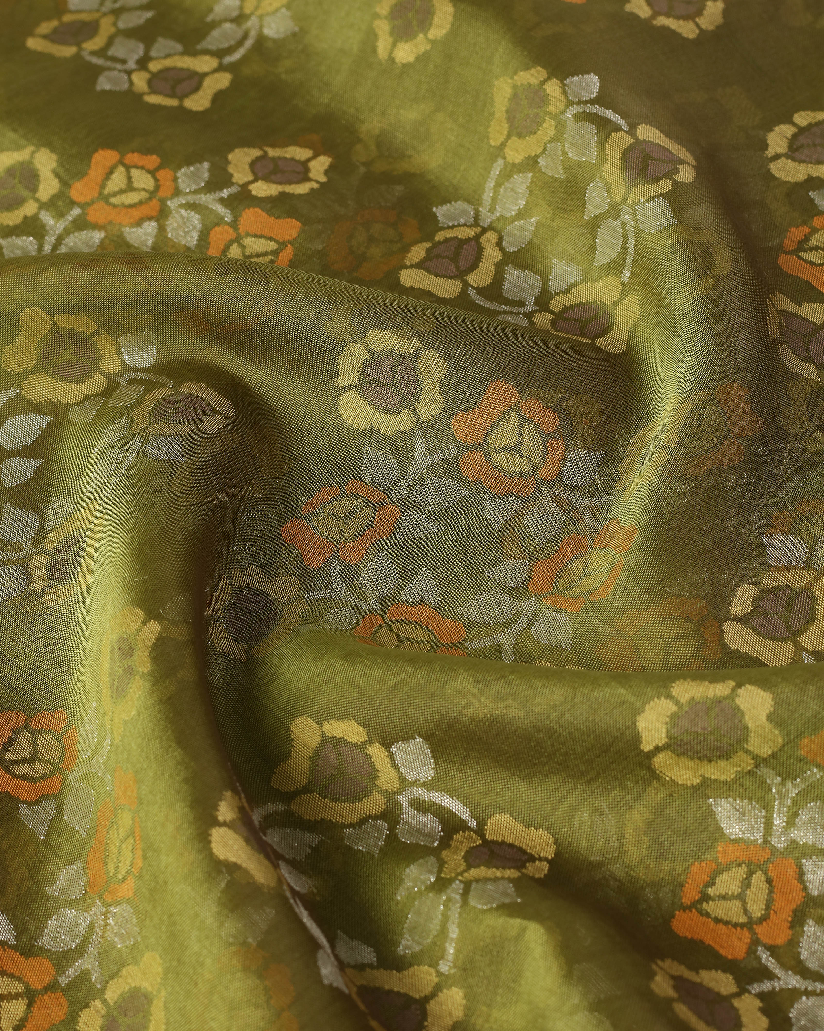 Aja Banarasi Jamdani Silk Cotton Saree