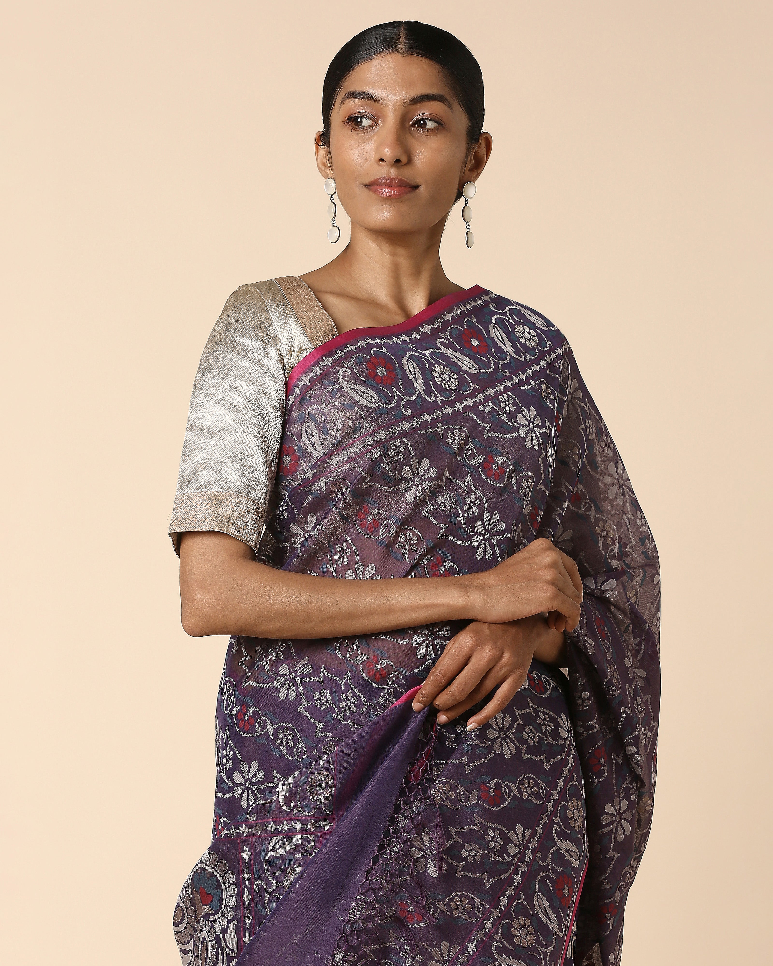 Mahil Banarasi Jamdani Silk Cotton Saree