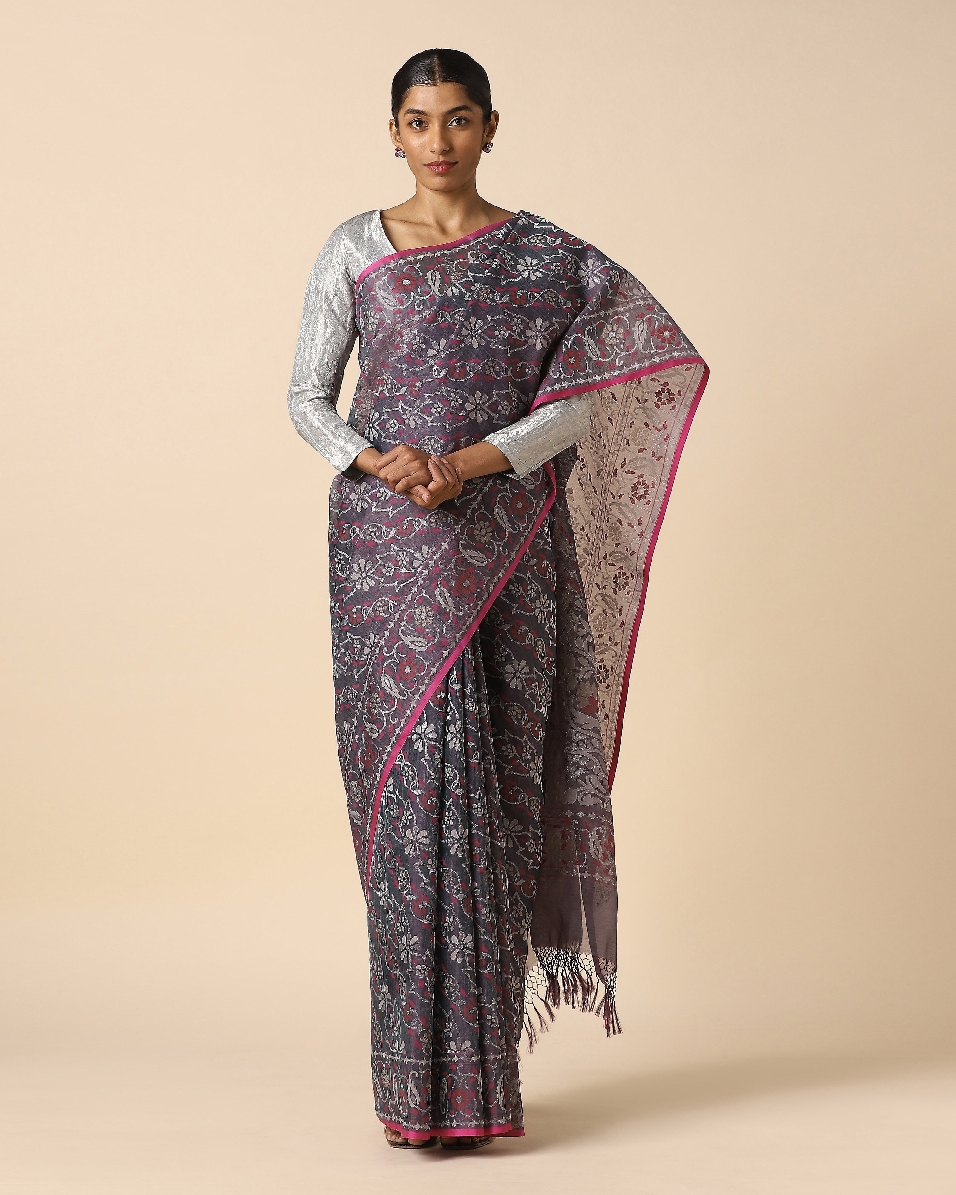 Mahil Banarasi Jamdani Silk Cotton Saree