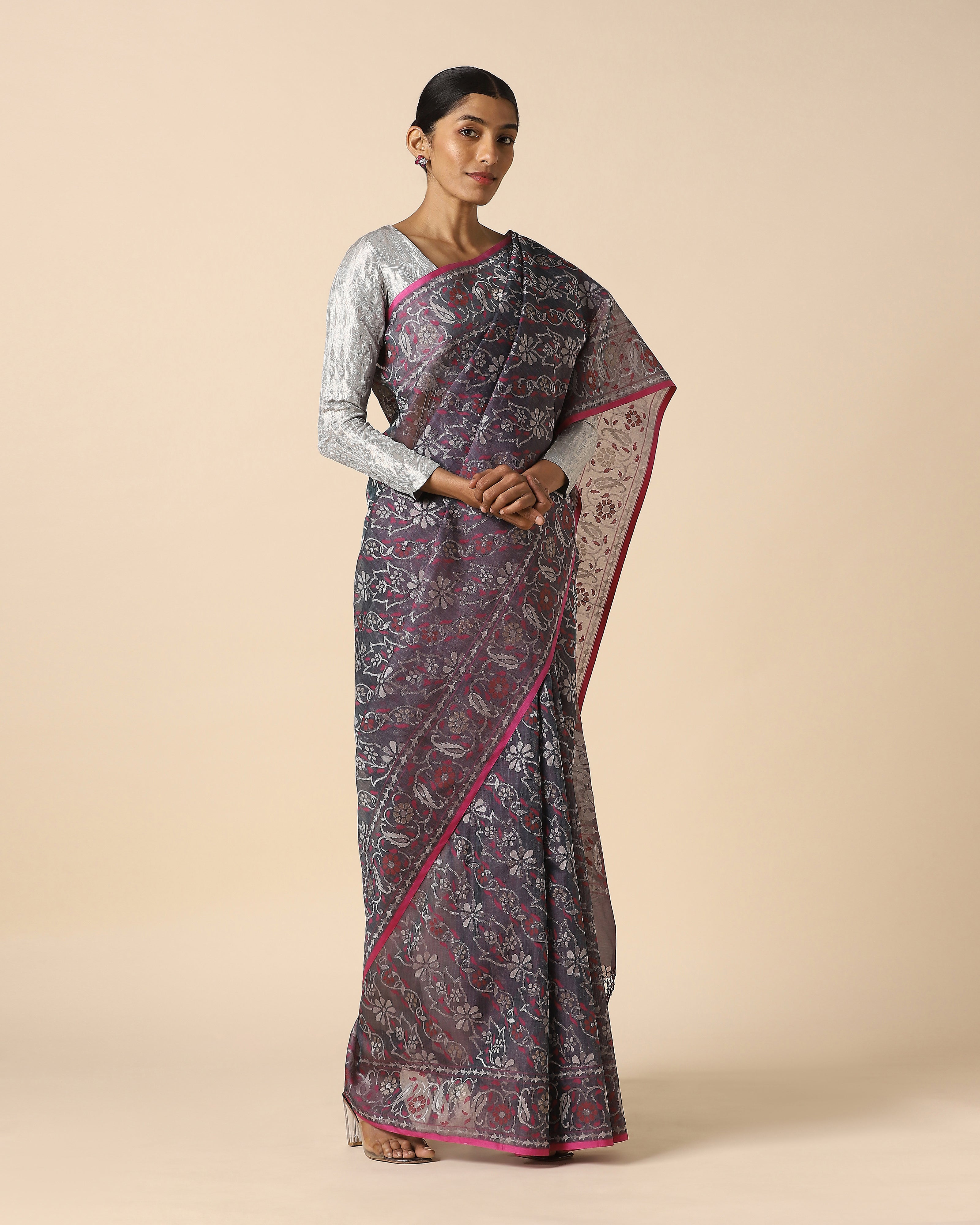 Mahil Banarasi Jamdani Silk Cotton Saree