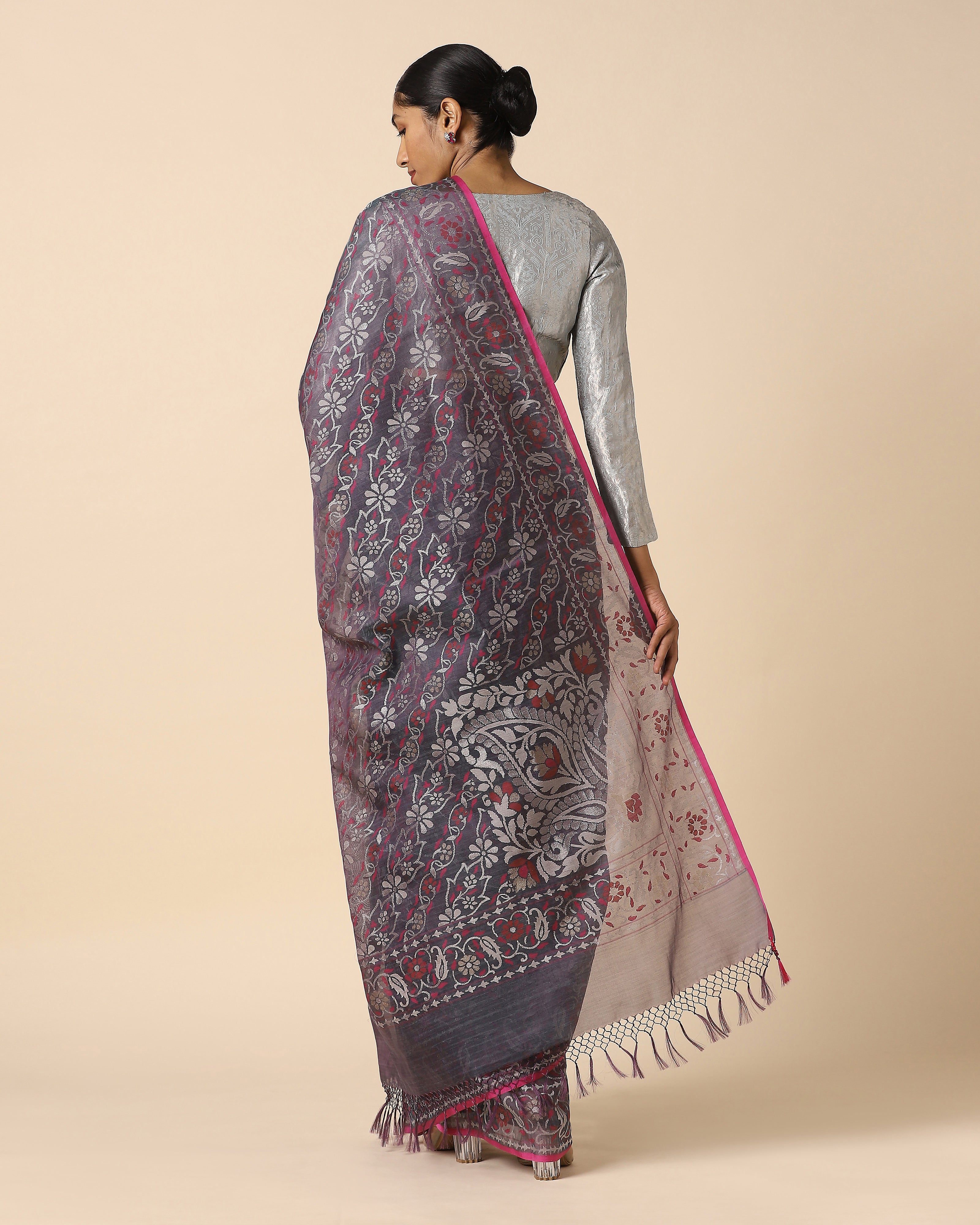 Mahil Banarasi Jamdani Silk Cotton Saree