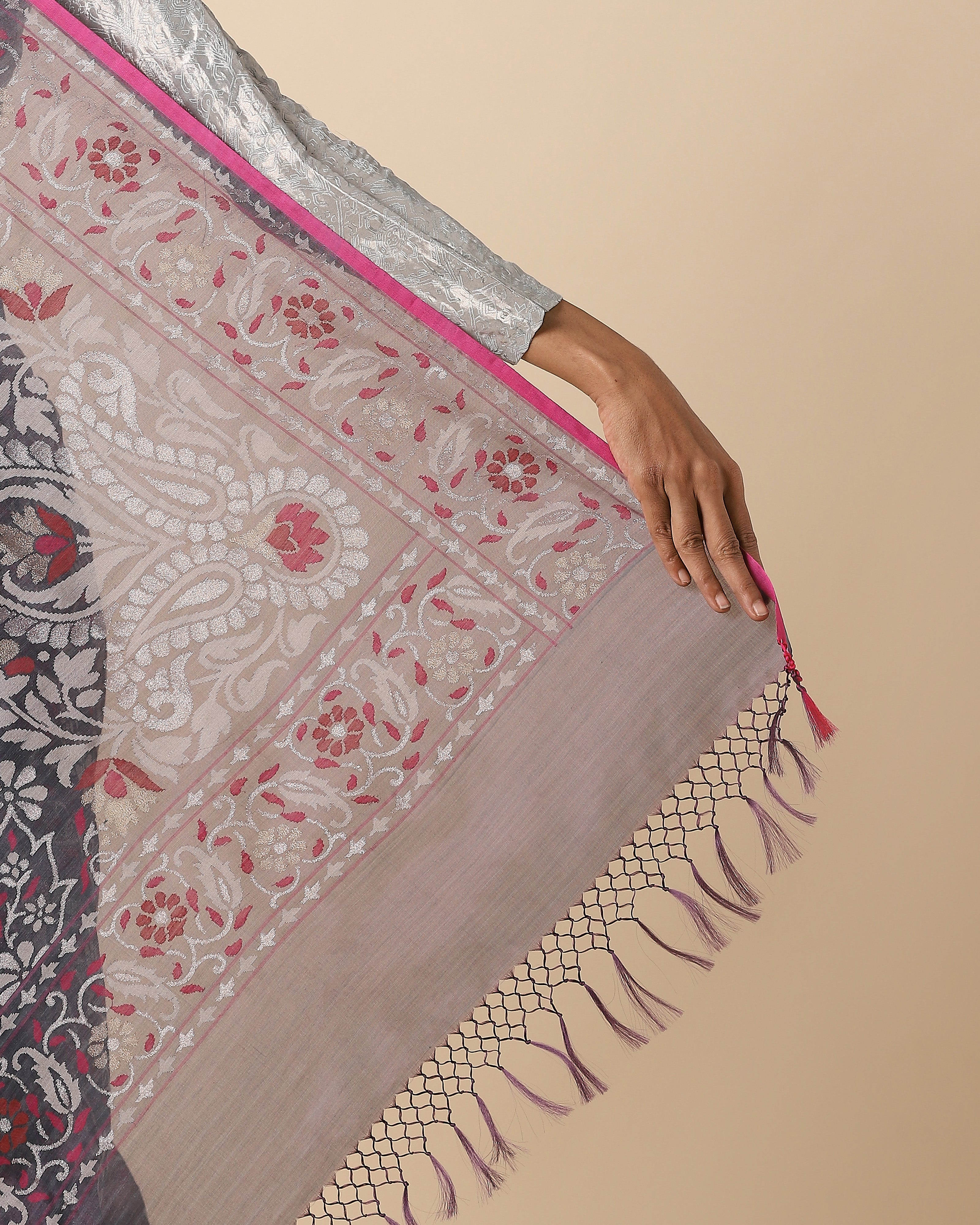Mahil Banarasi Jamdani Silk Cotton Saree