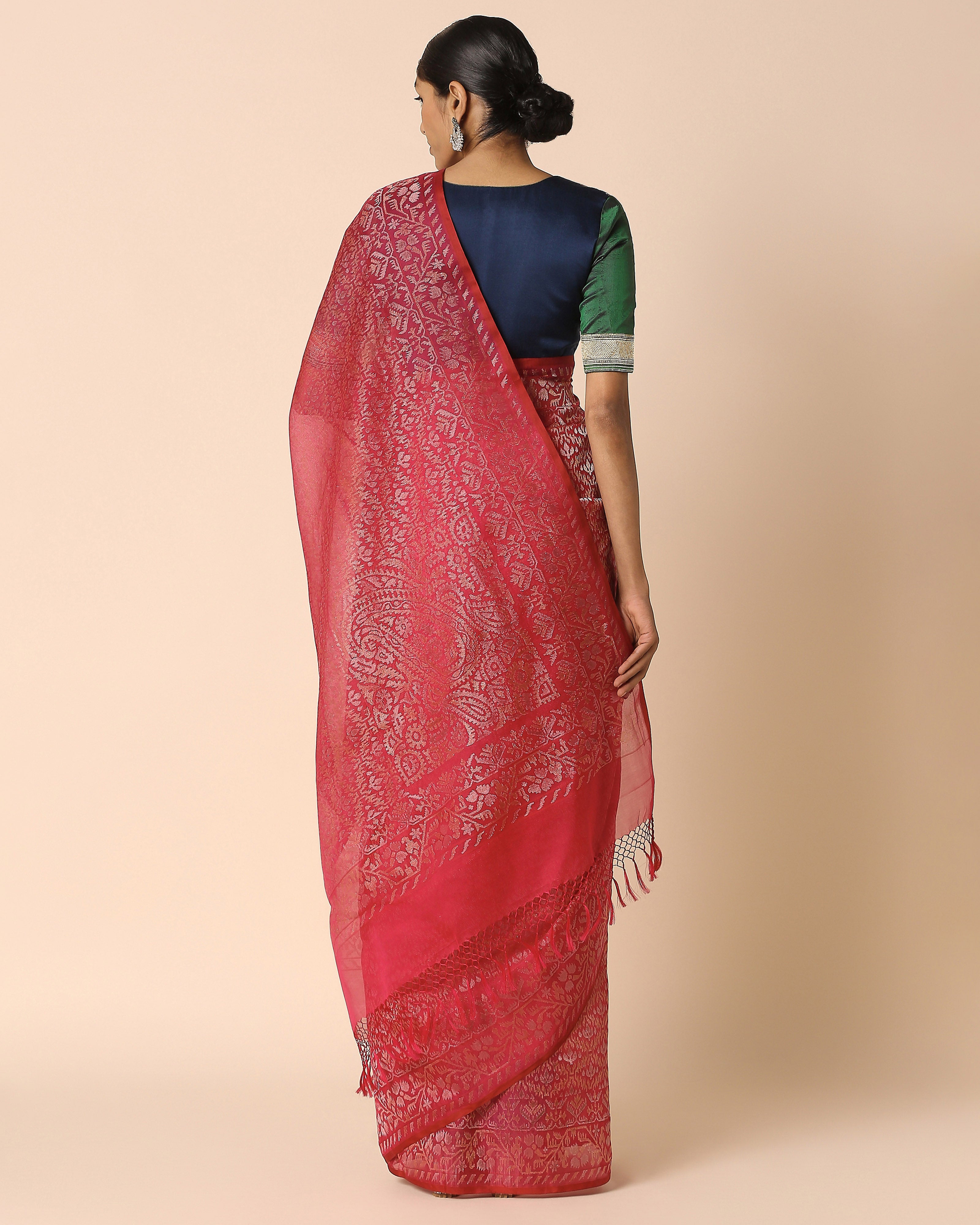 Aaiti Banarasi Jamdani Silk Cotton Saree