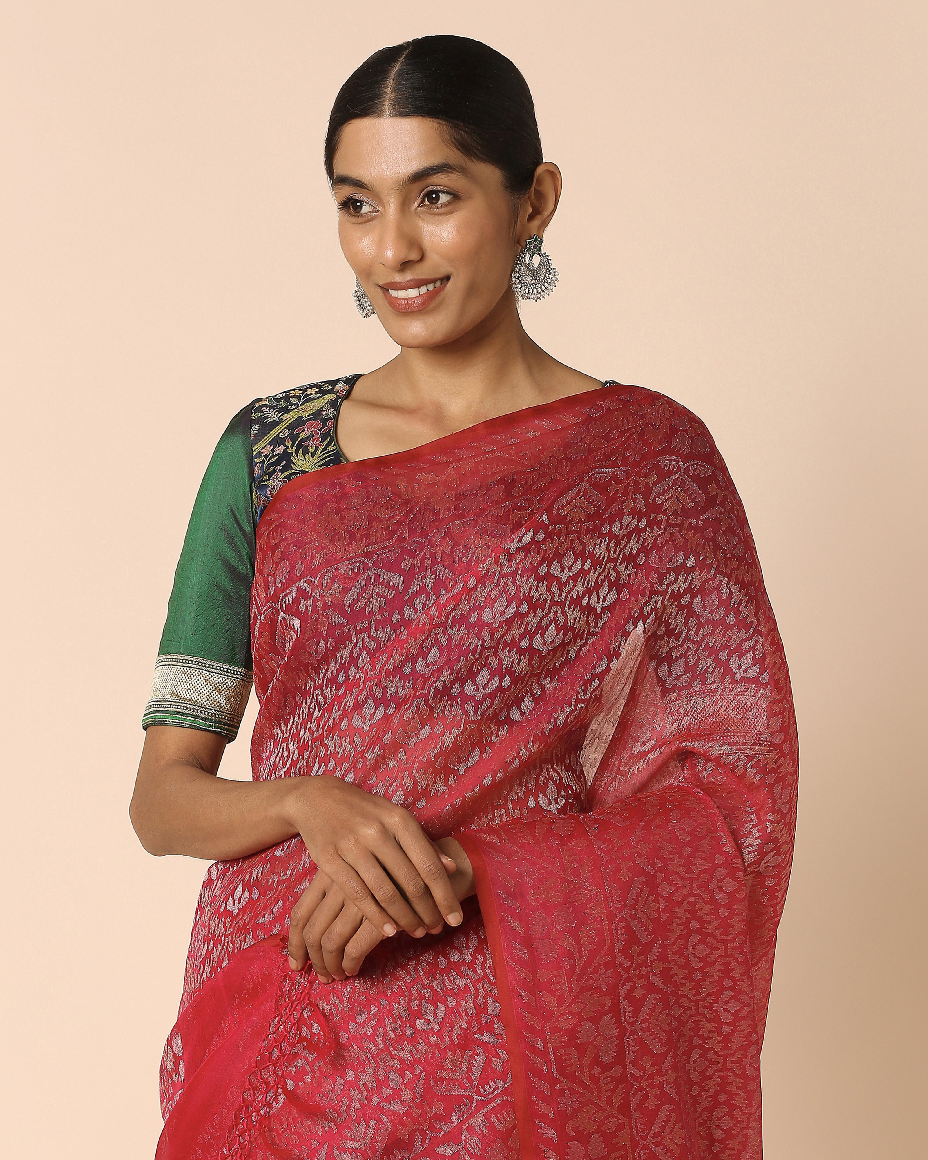 Aaiti Banarasi Jamdani Silk Cotton Saree