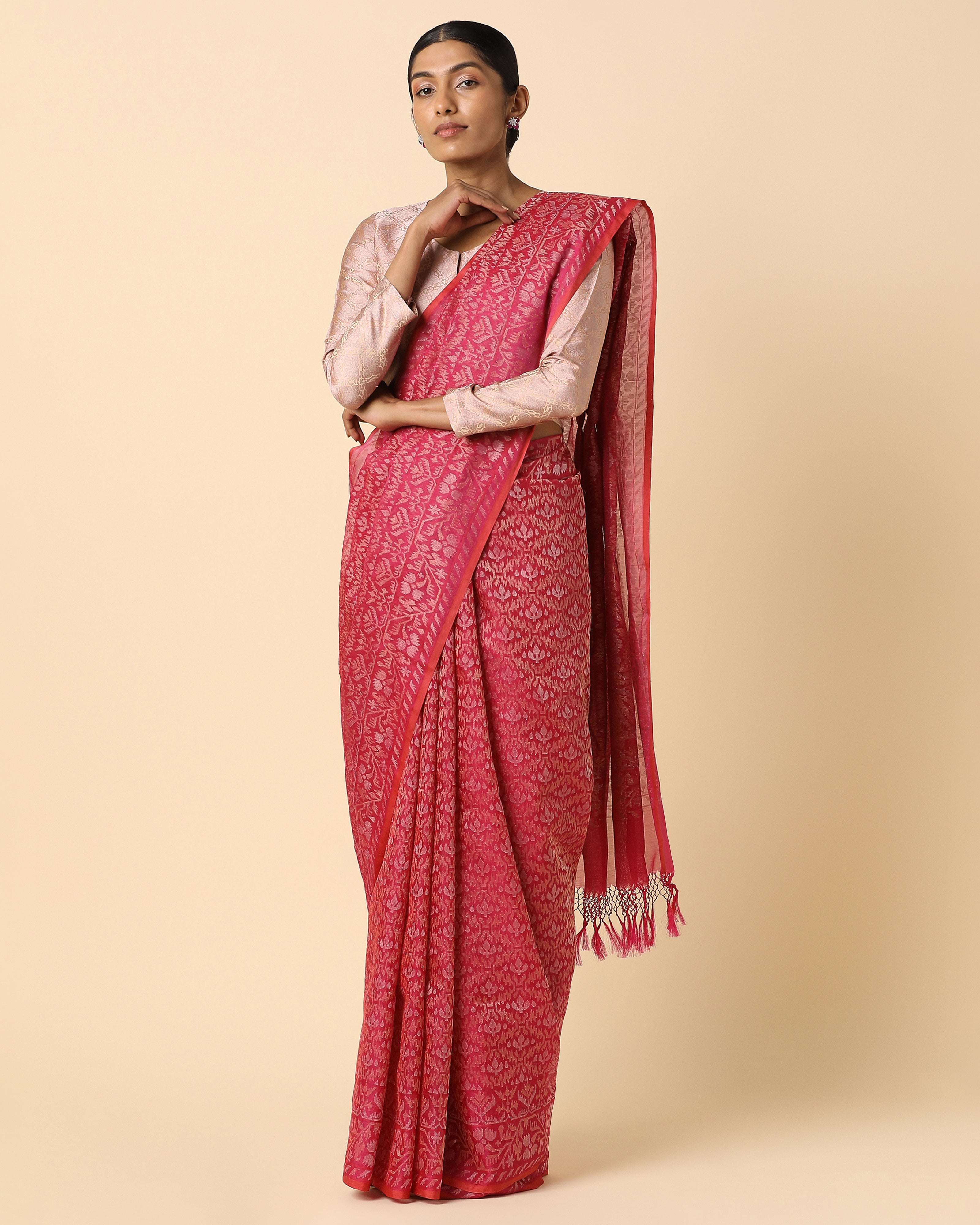 Aaiti Banarasi Jamdani Silk Cotton Saree