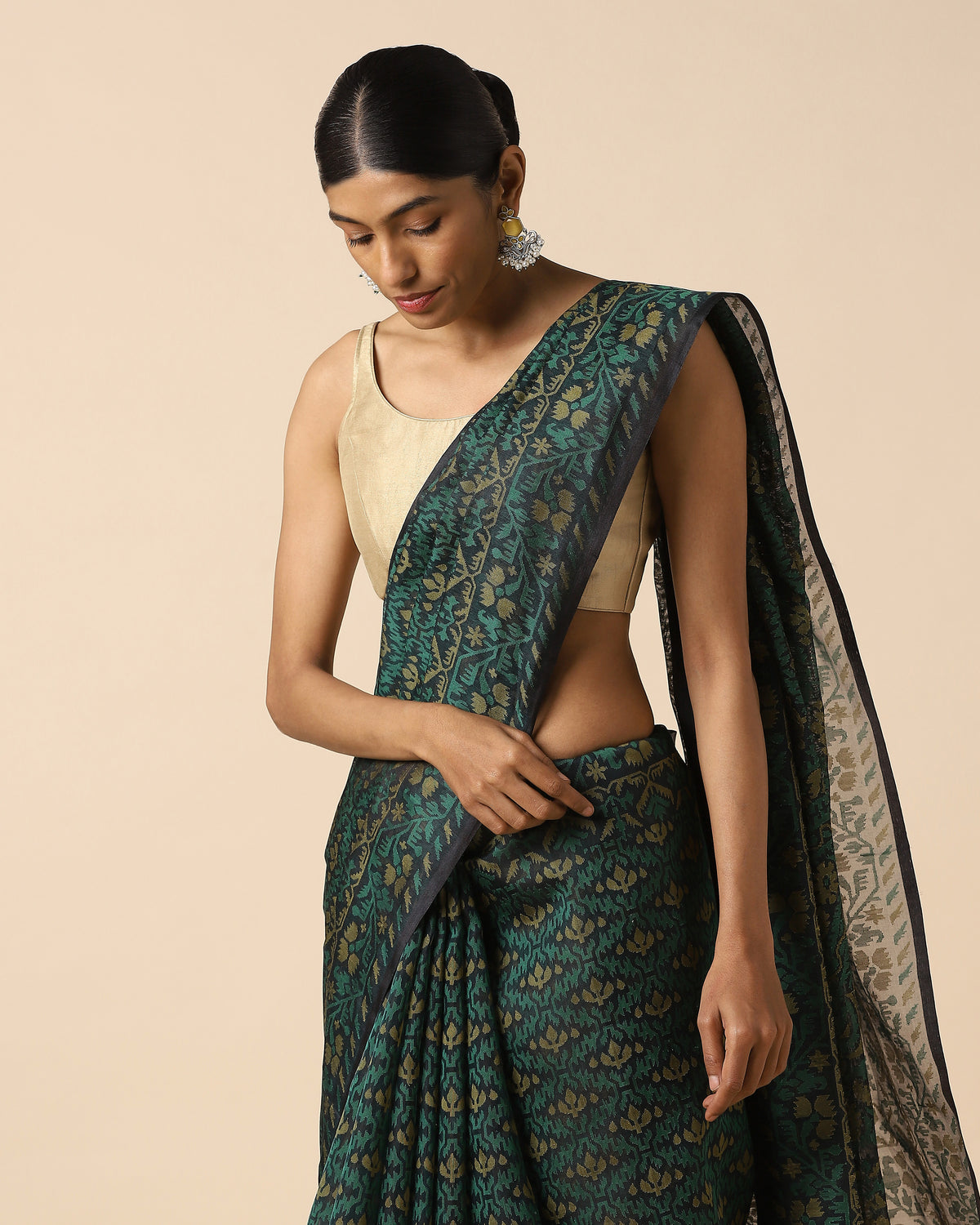 Aaiti Banarasi Jamdani Silk Cotton Saree