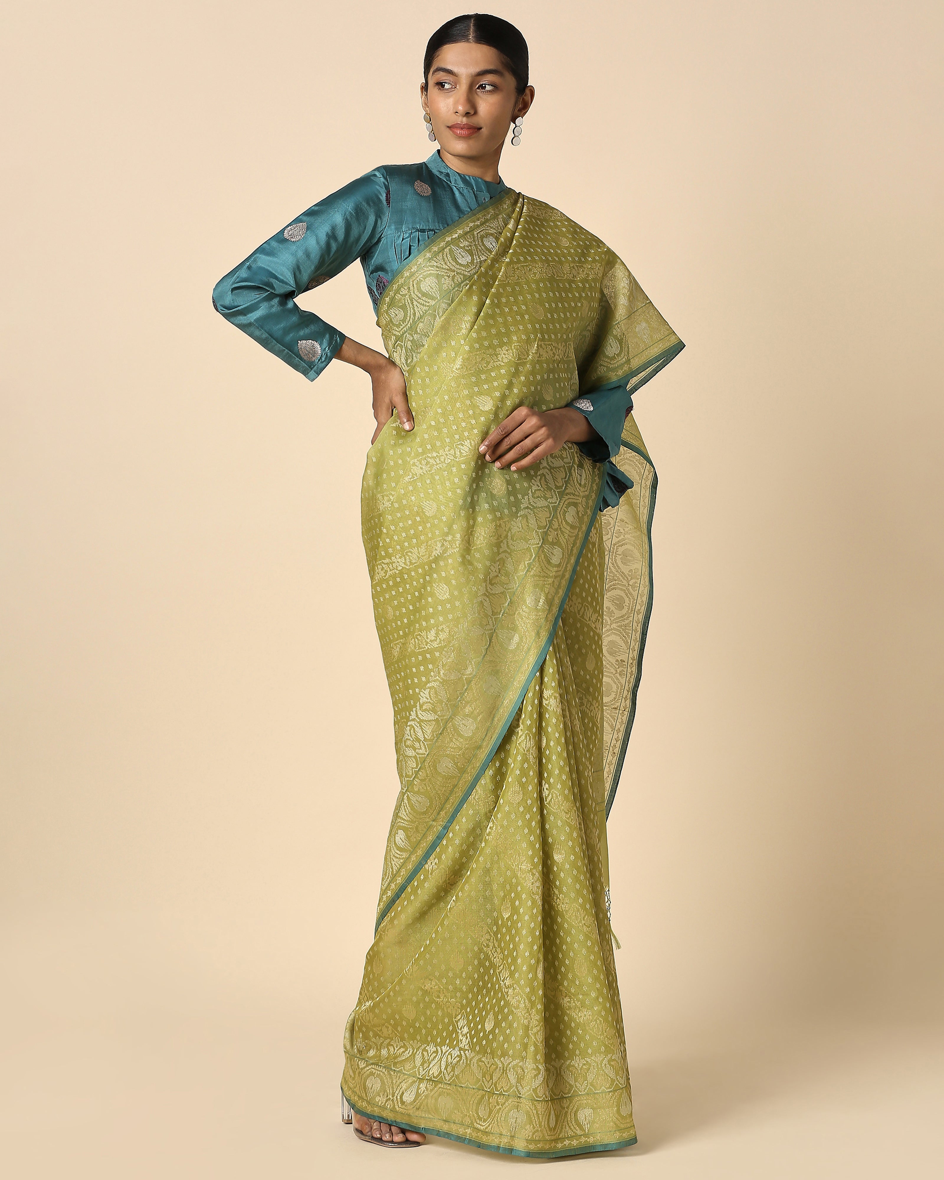 Oshi Banarasi Jamdani Silk Cotton Saree