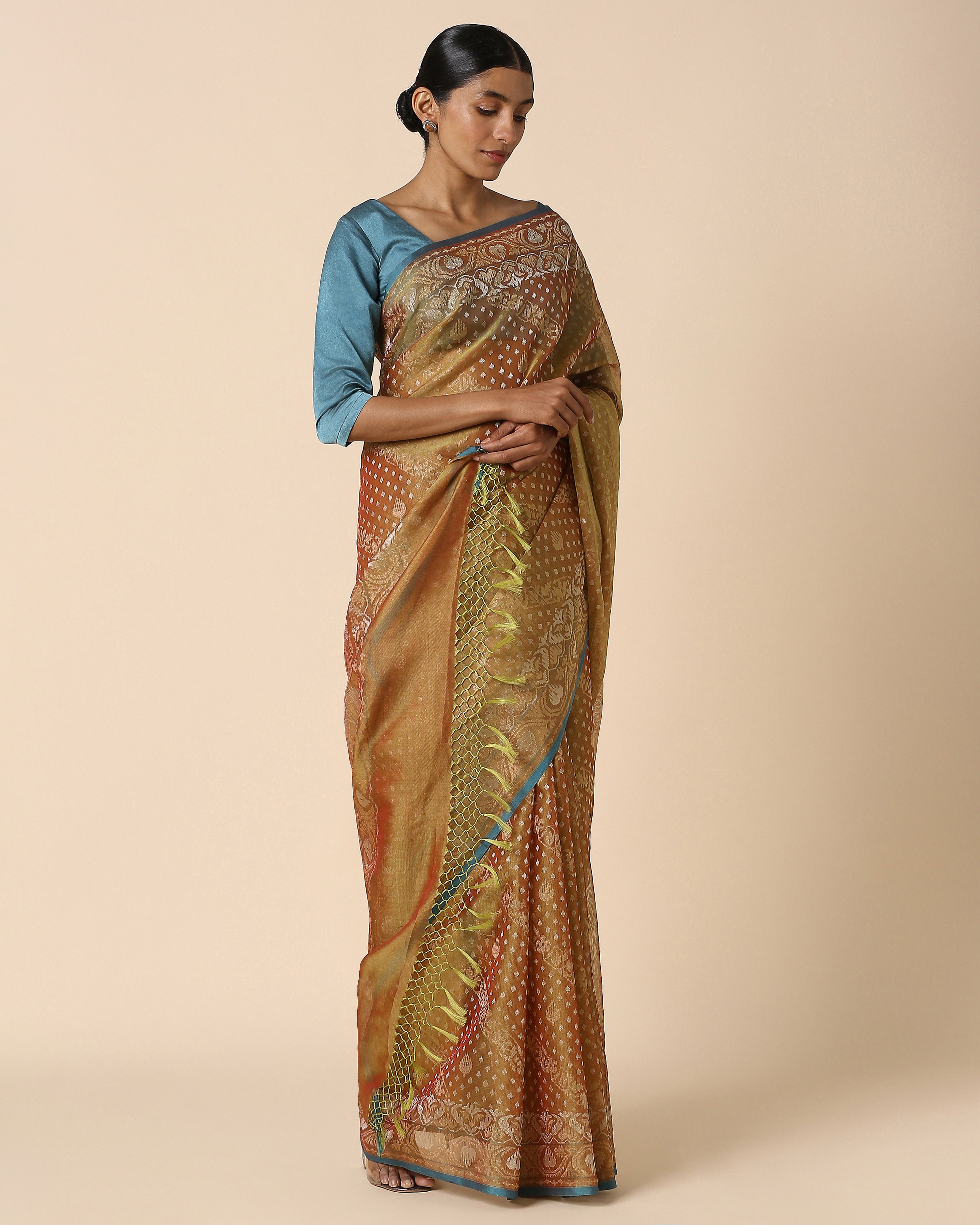 Oshi Banarasi Jamdani Silk Cotton Saree