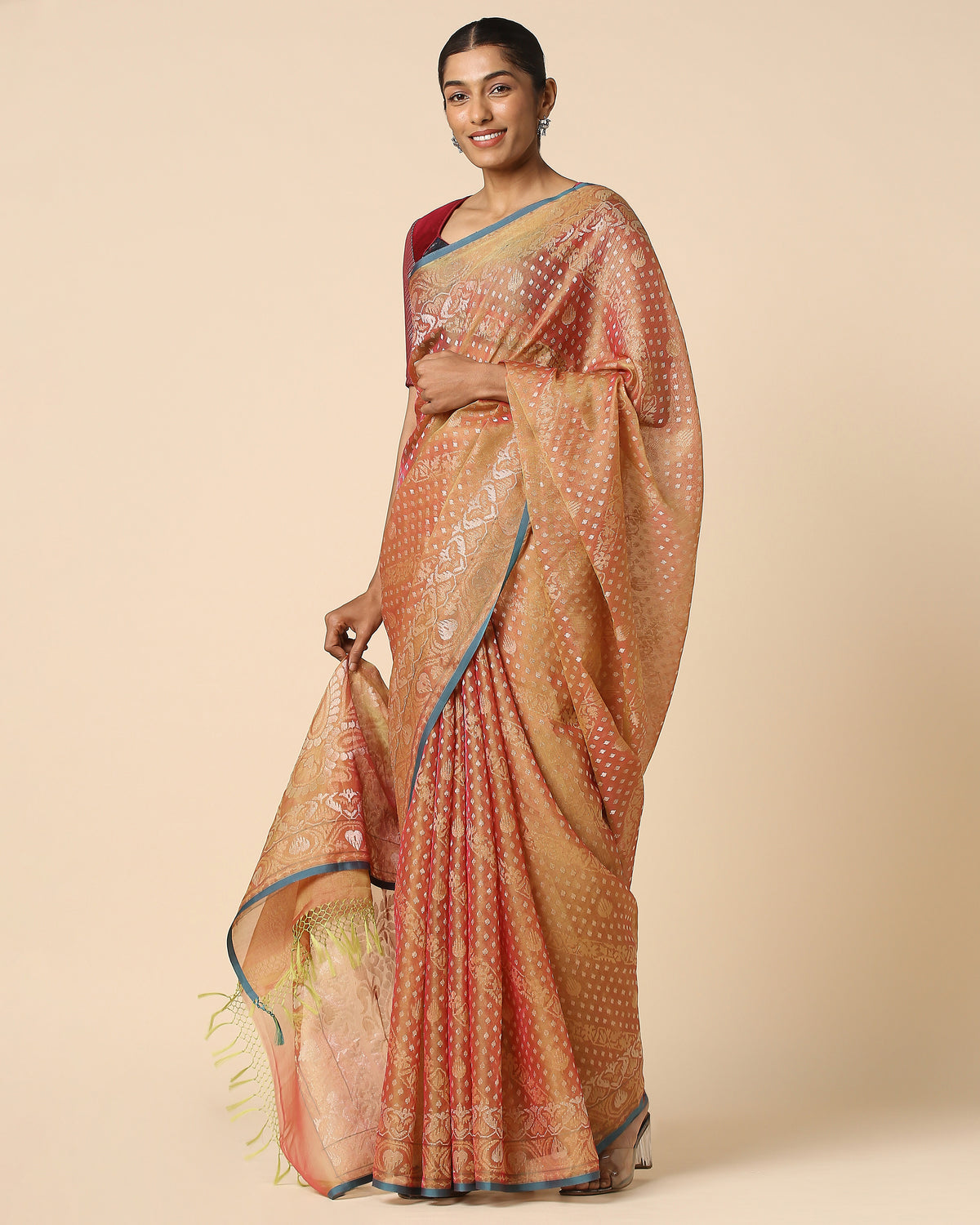 Oshi Banarasi Jamdani Silk Cotton Saree