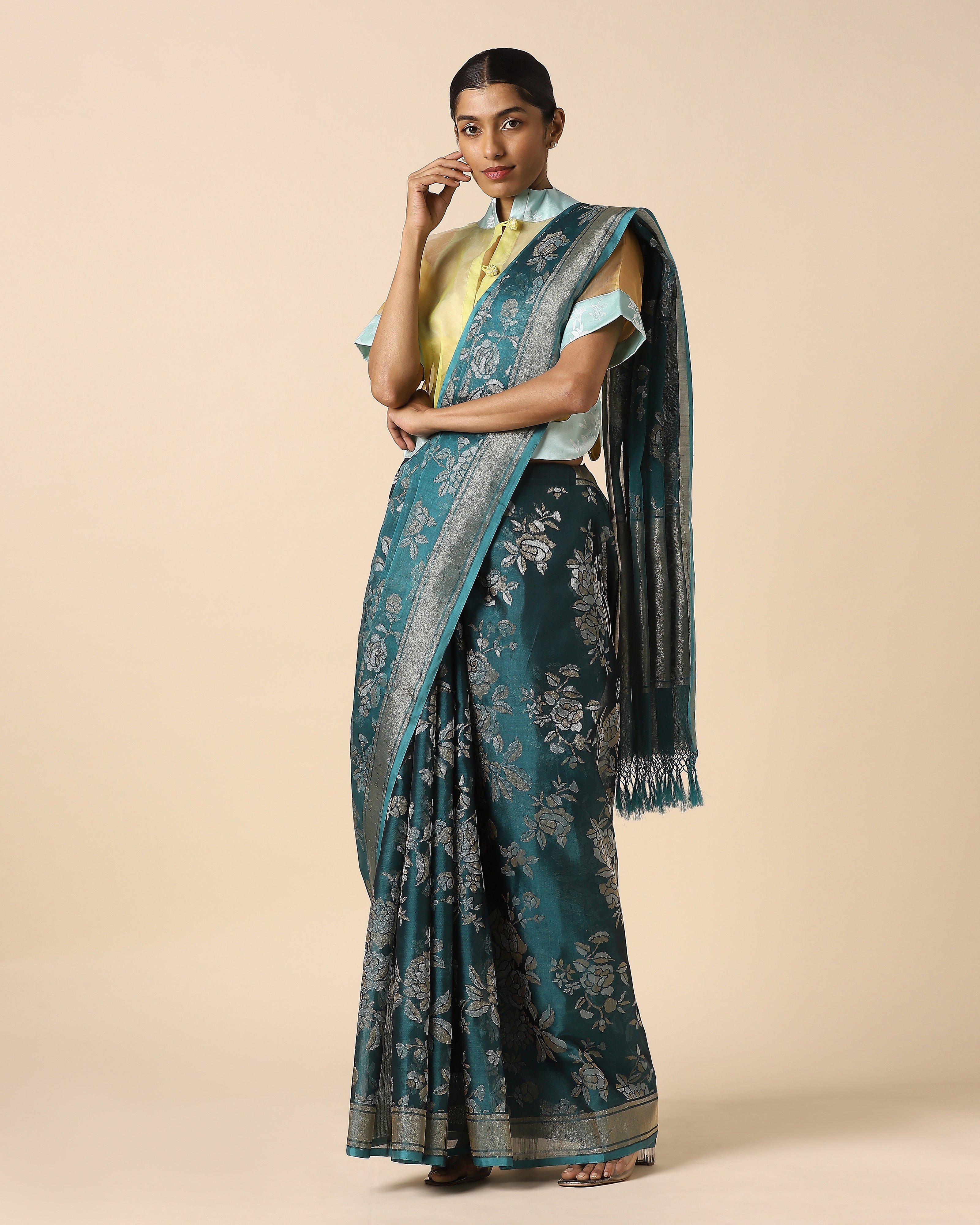 Surusha Banarasi Jamdani Silk Cotton Saree