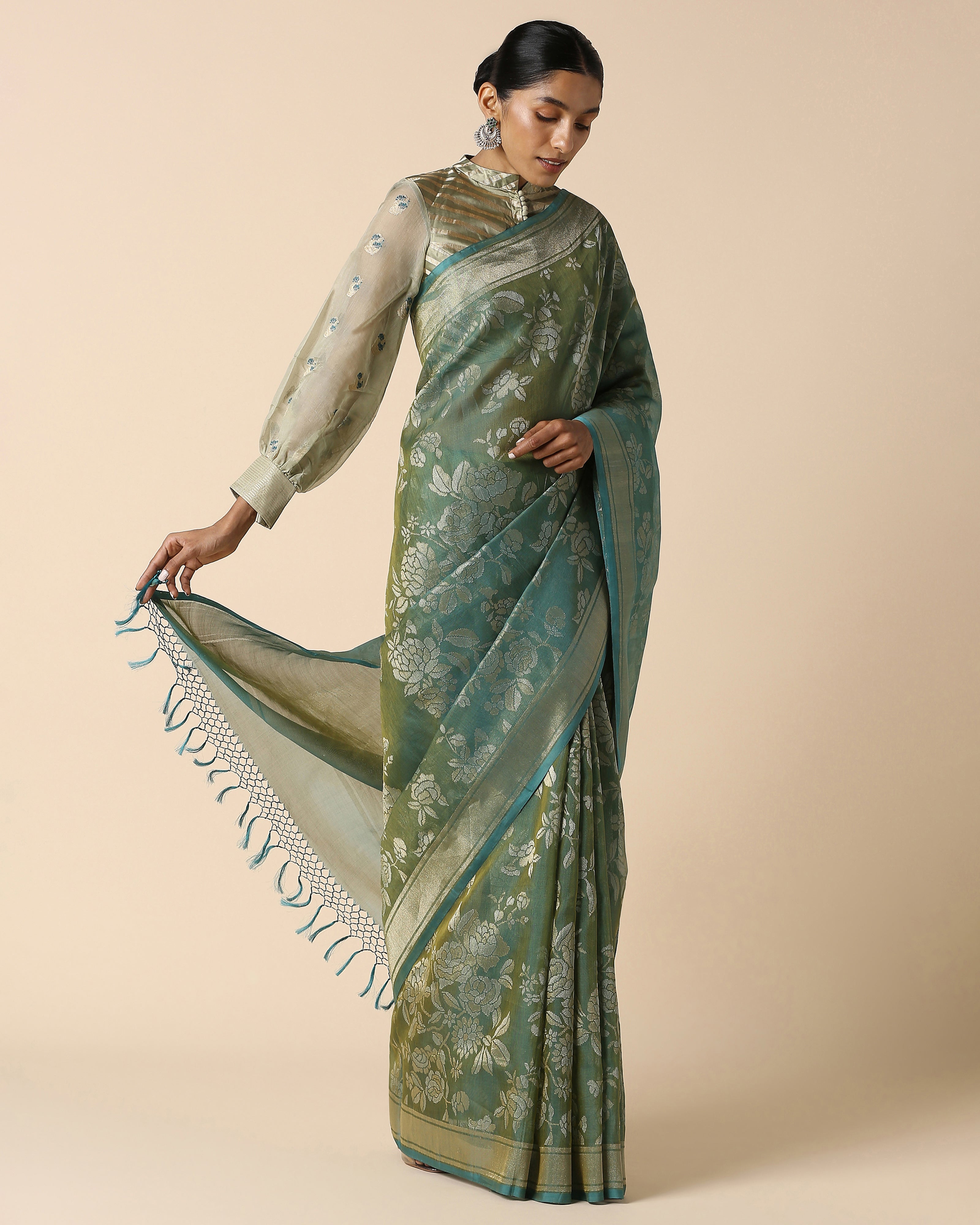 Surusha Banarasi Jamdani Silk Cotton Saree