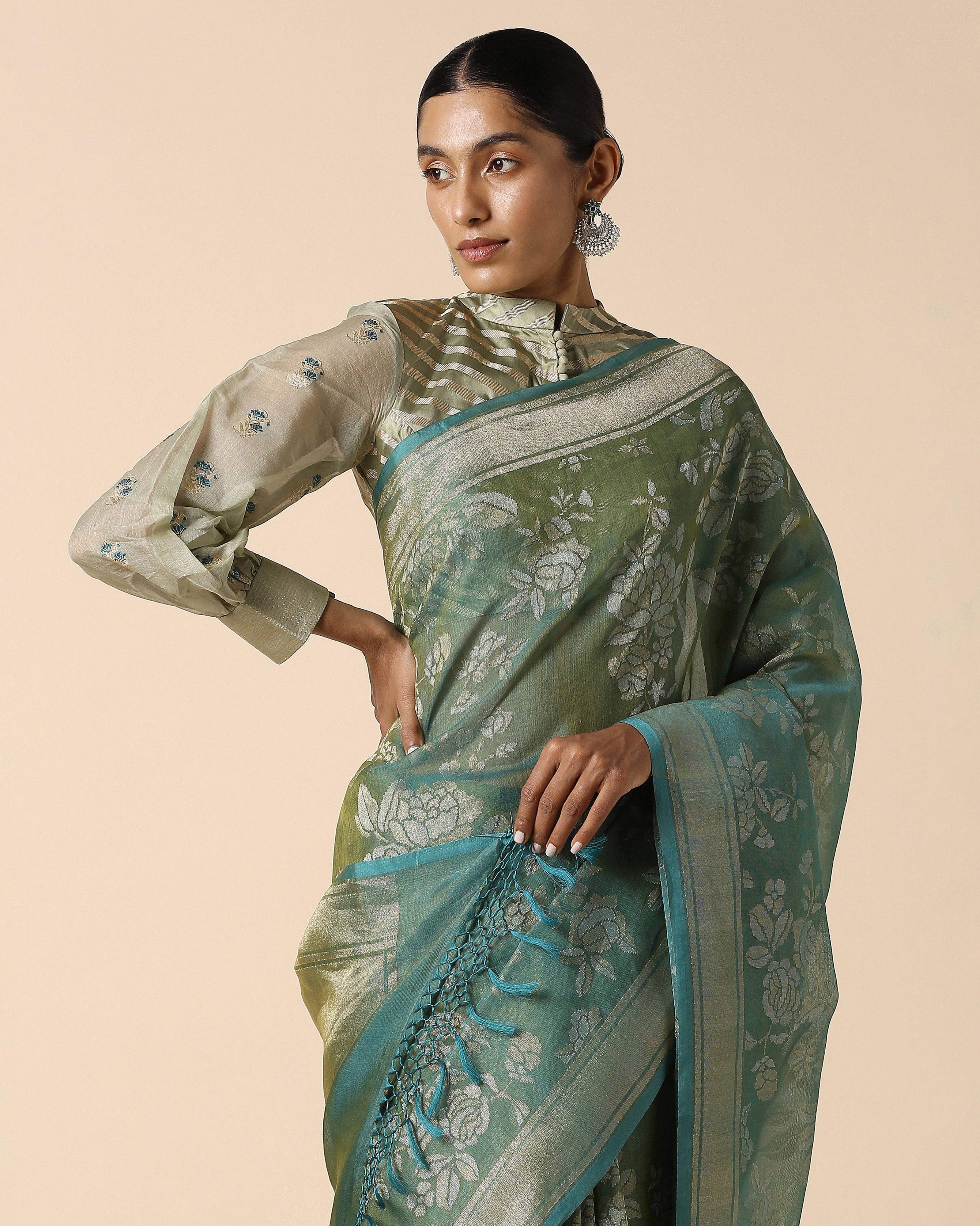 Surusha Banarasi Jamdani Silk Cotton Saree