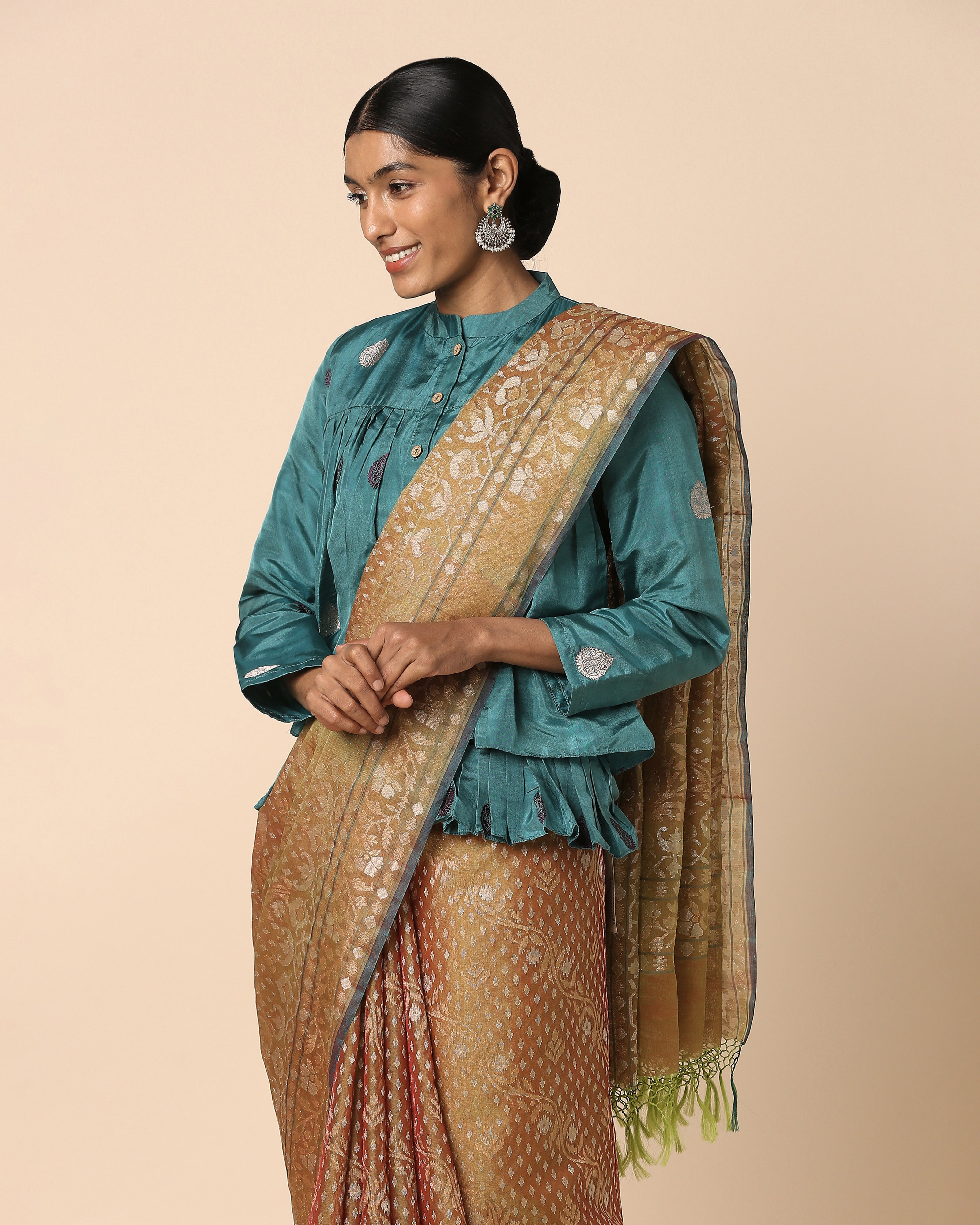 Amiili Banarasi Jamdani Silk Cotton Saree