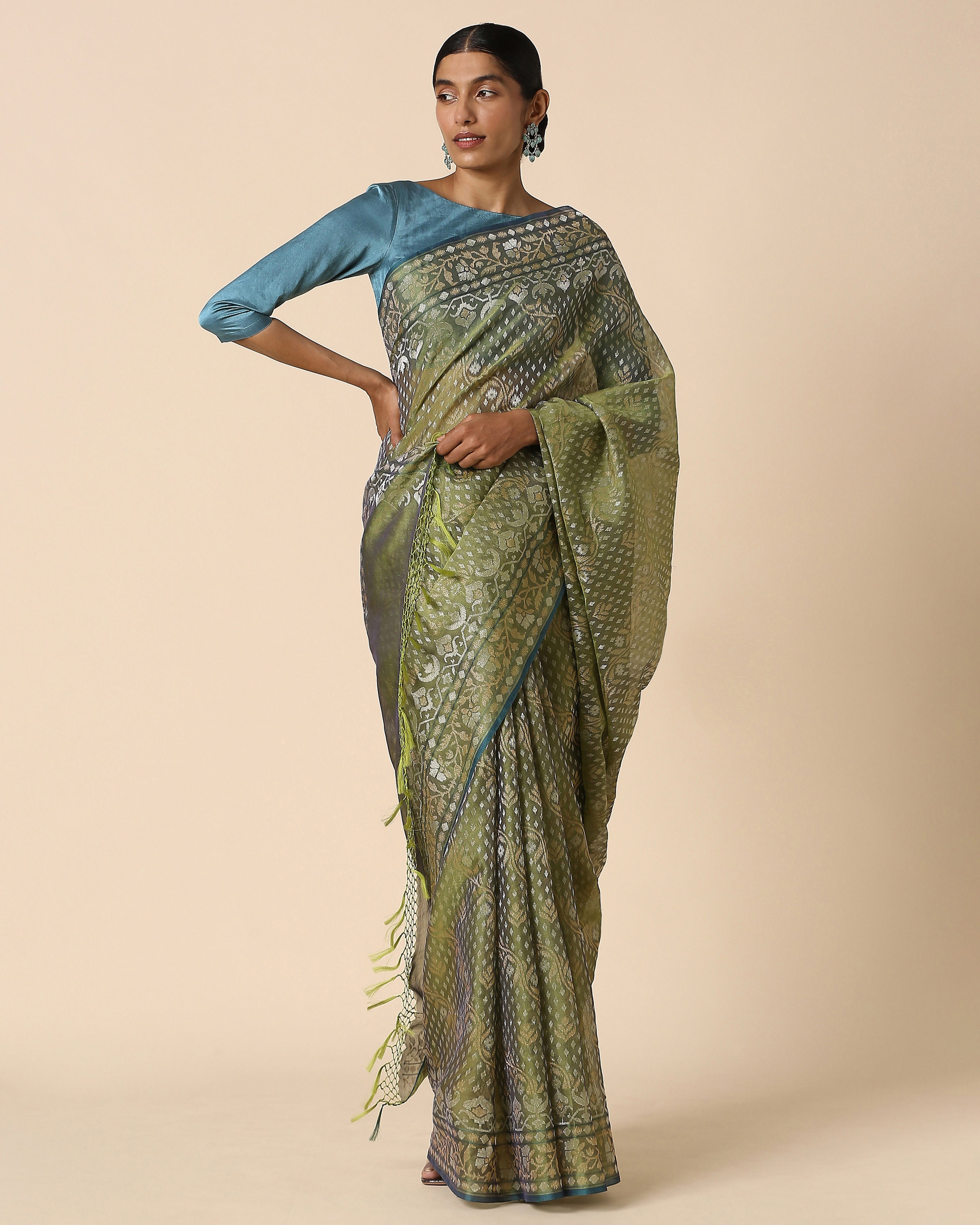 Amiili Banarasi Jamdani Silk Cotton Saree